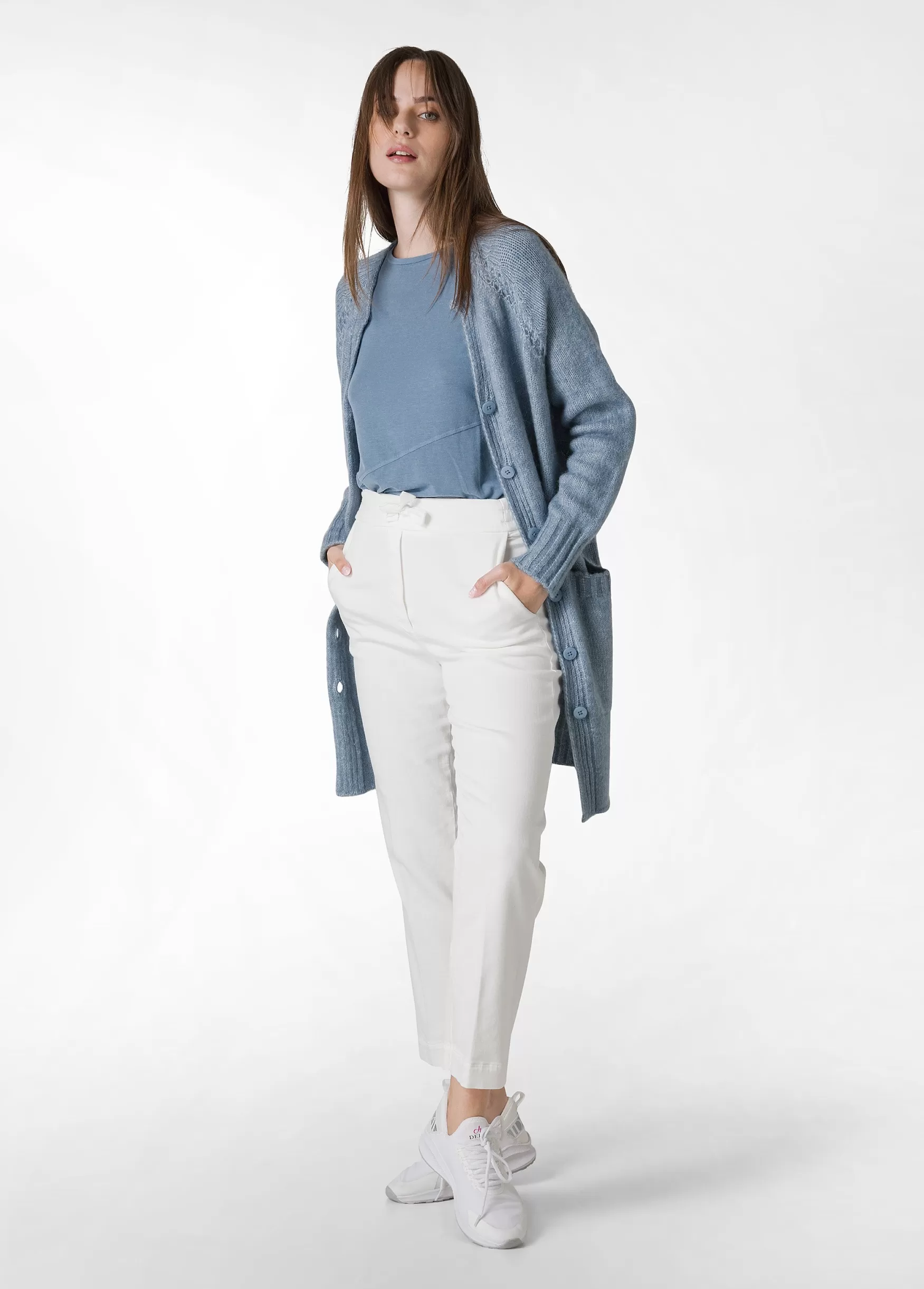 Discount DEHA Gabardine Straight Pants White Milk White