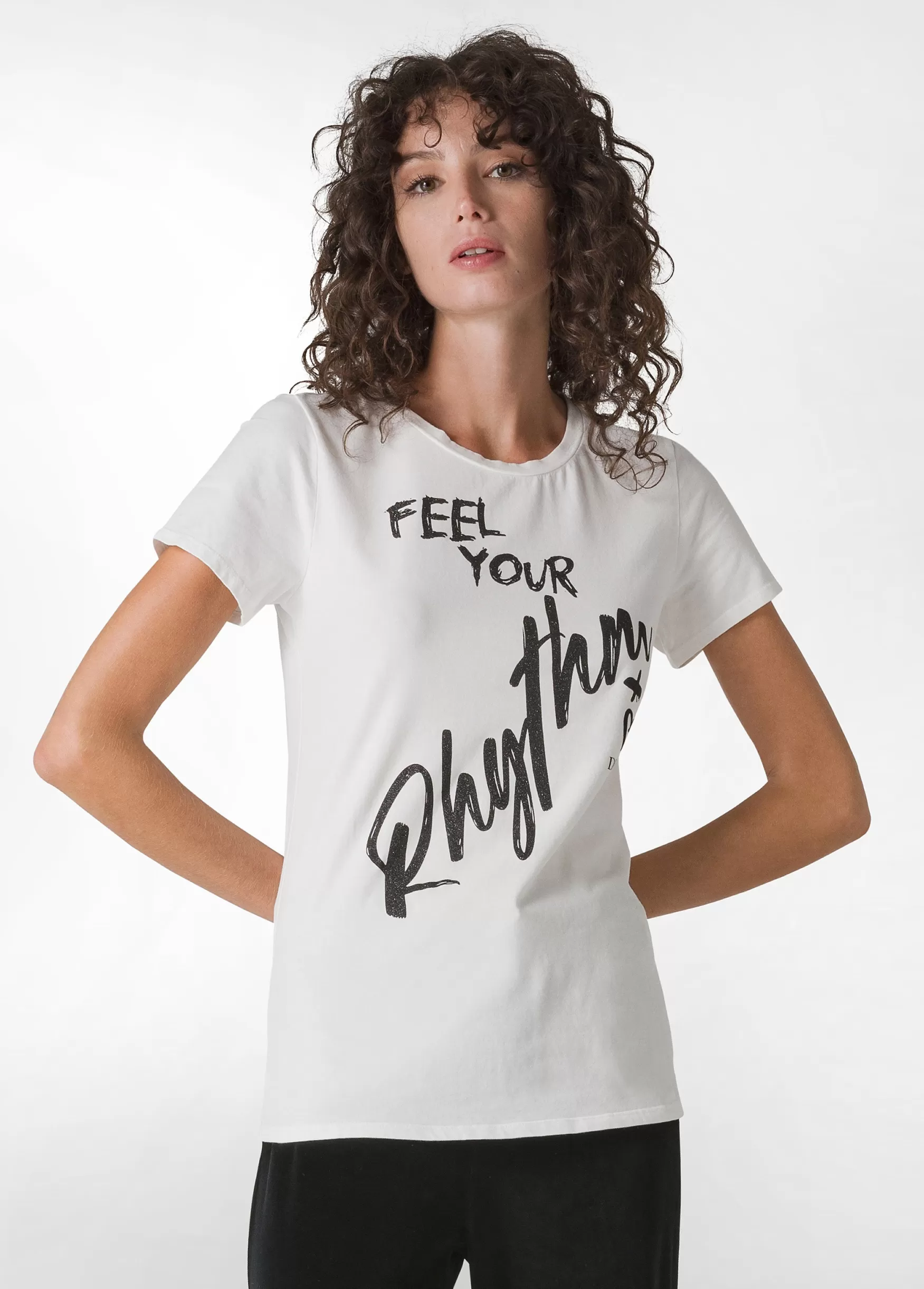 Store DEHA Graphic Stretch T-Shirt White Milk White