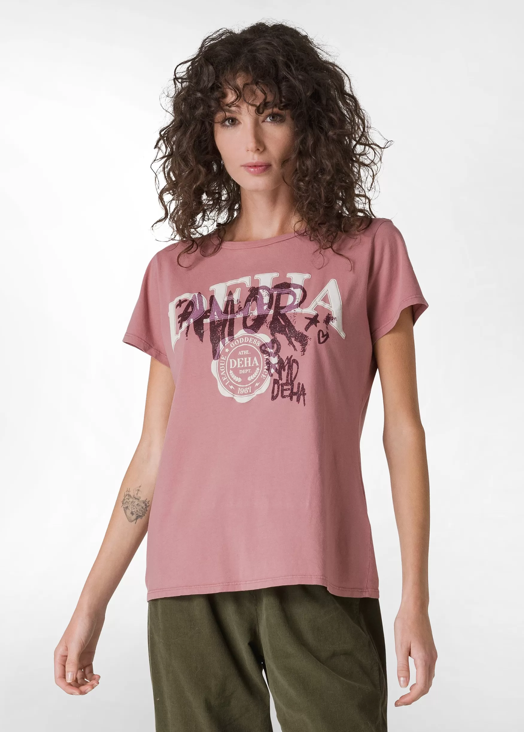 Store DEHA Graphic T-Shirt Pink Deco' Rose