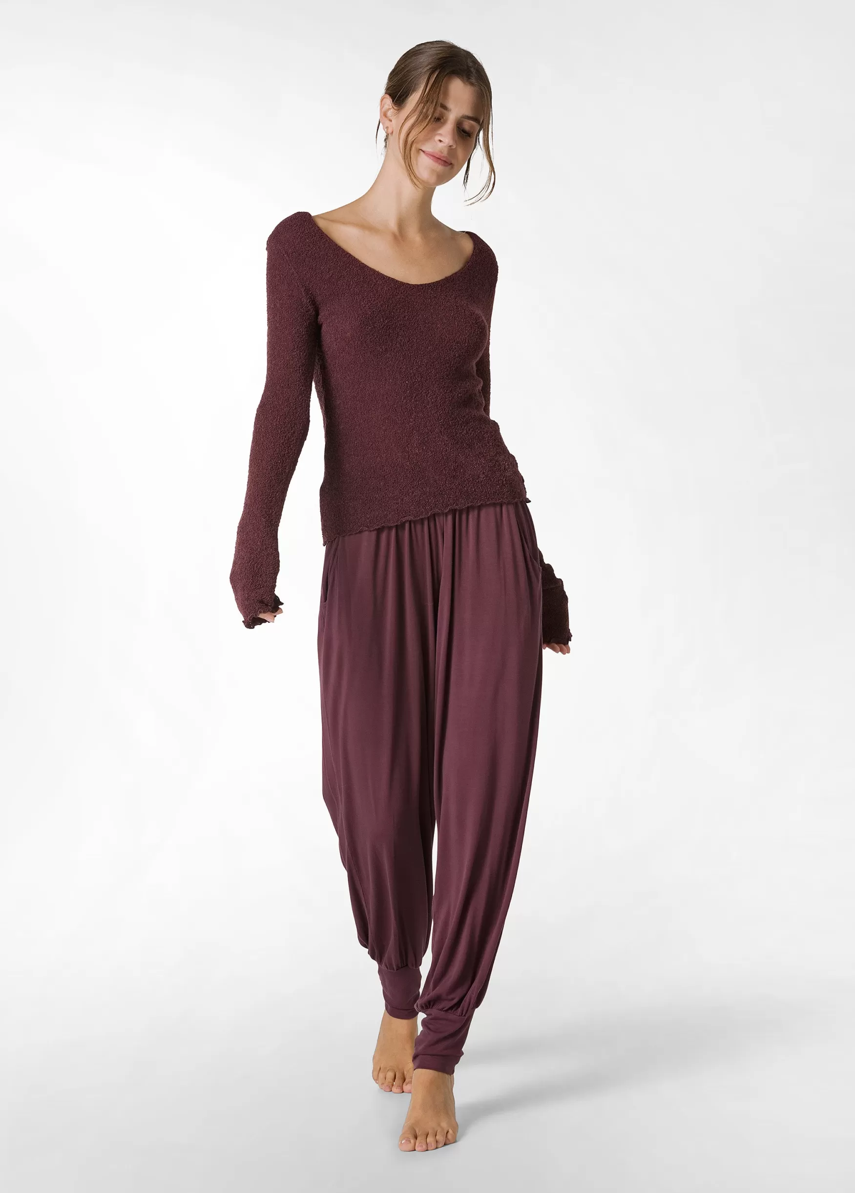 Cheap DEHA Harem Viscose Pants Red Tibetan Red