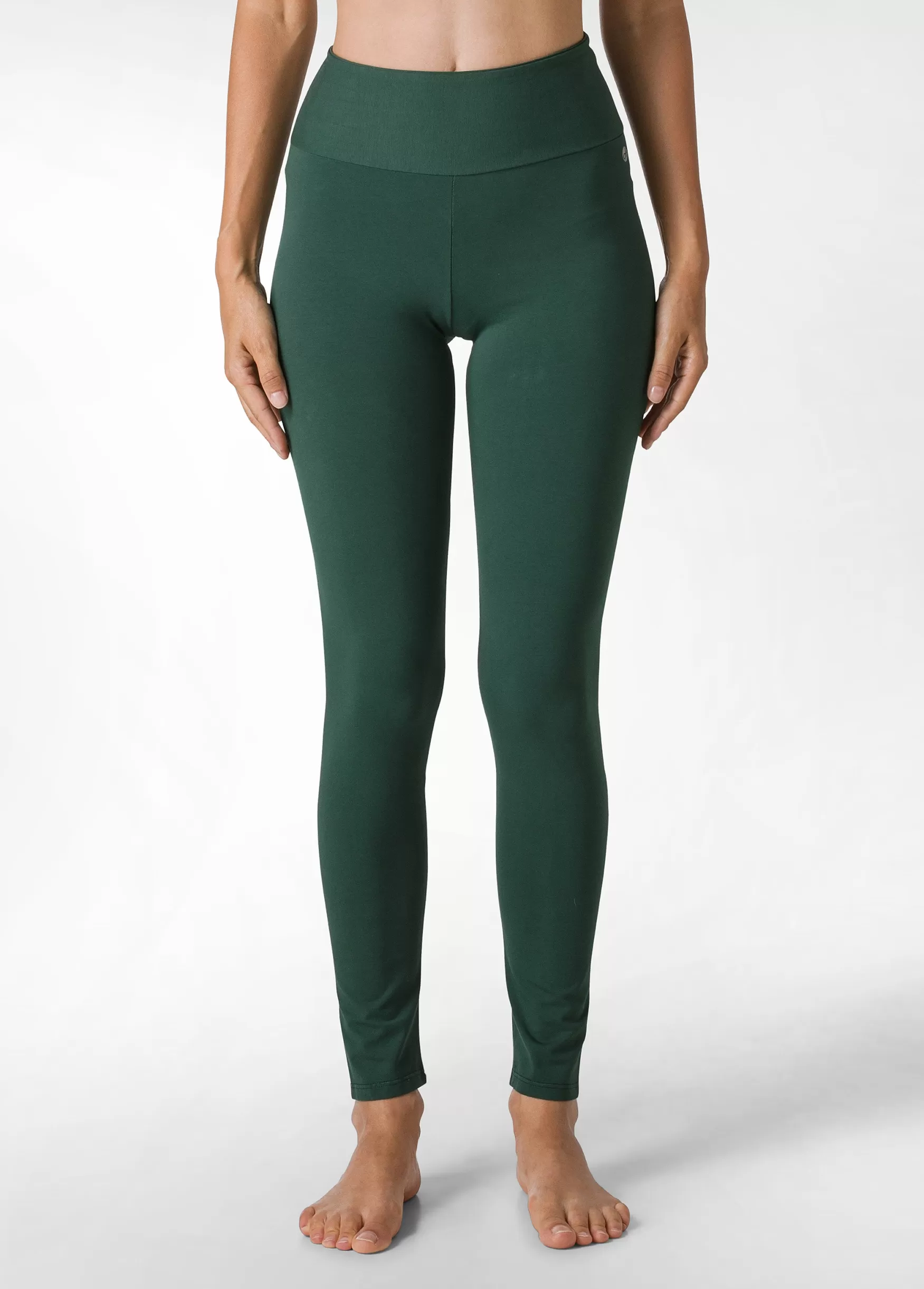 Sale DEHA High Waist Leggings Green Forest Green