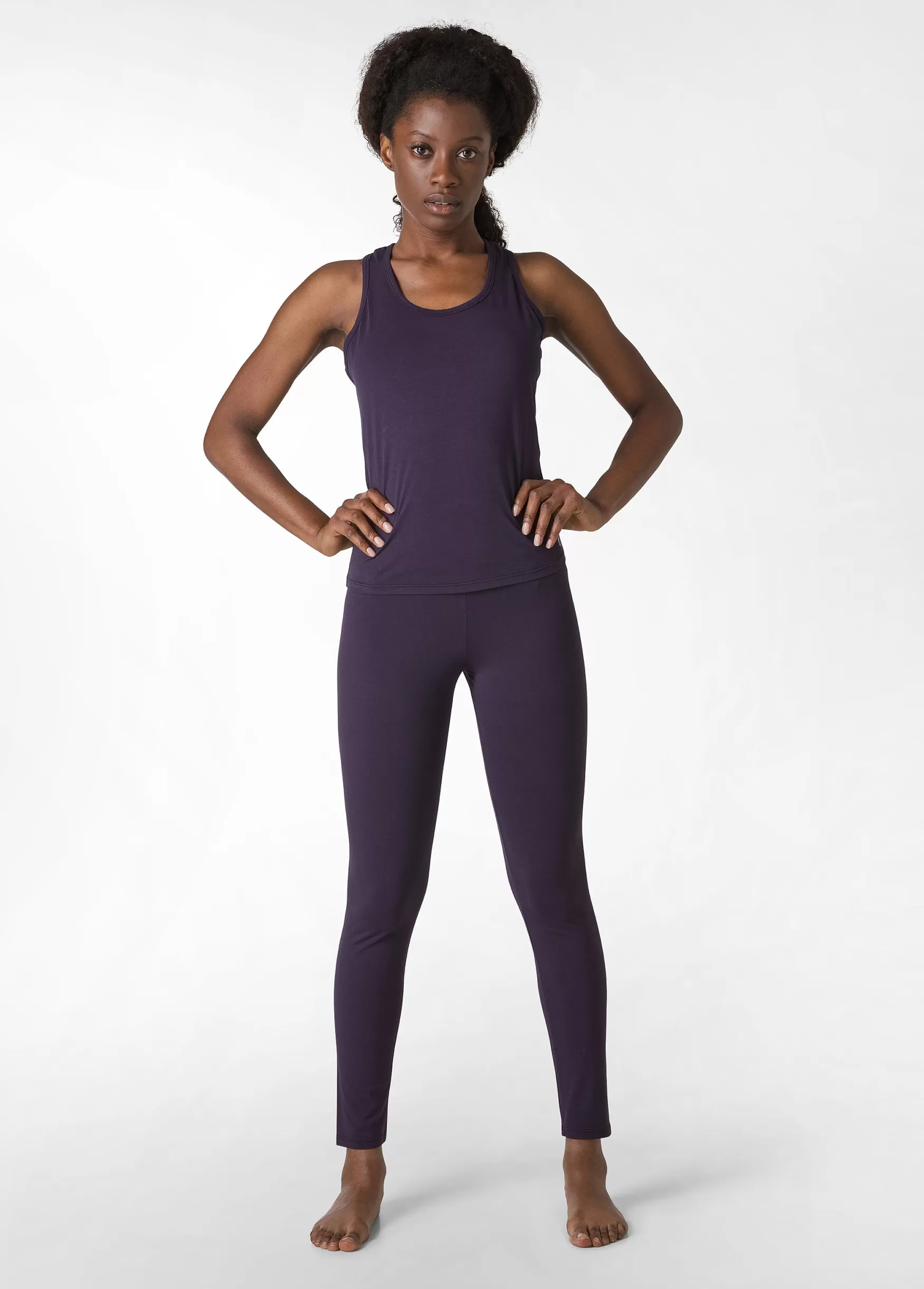 Flash Sale DEHA High Waist Leggings Purple Aubergine Violet