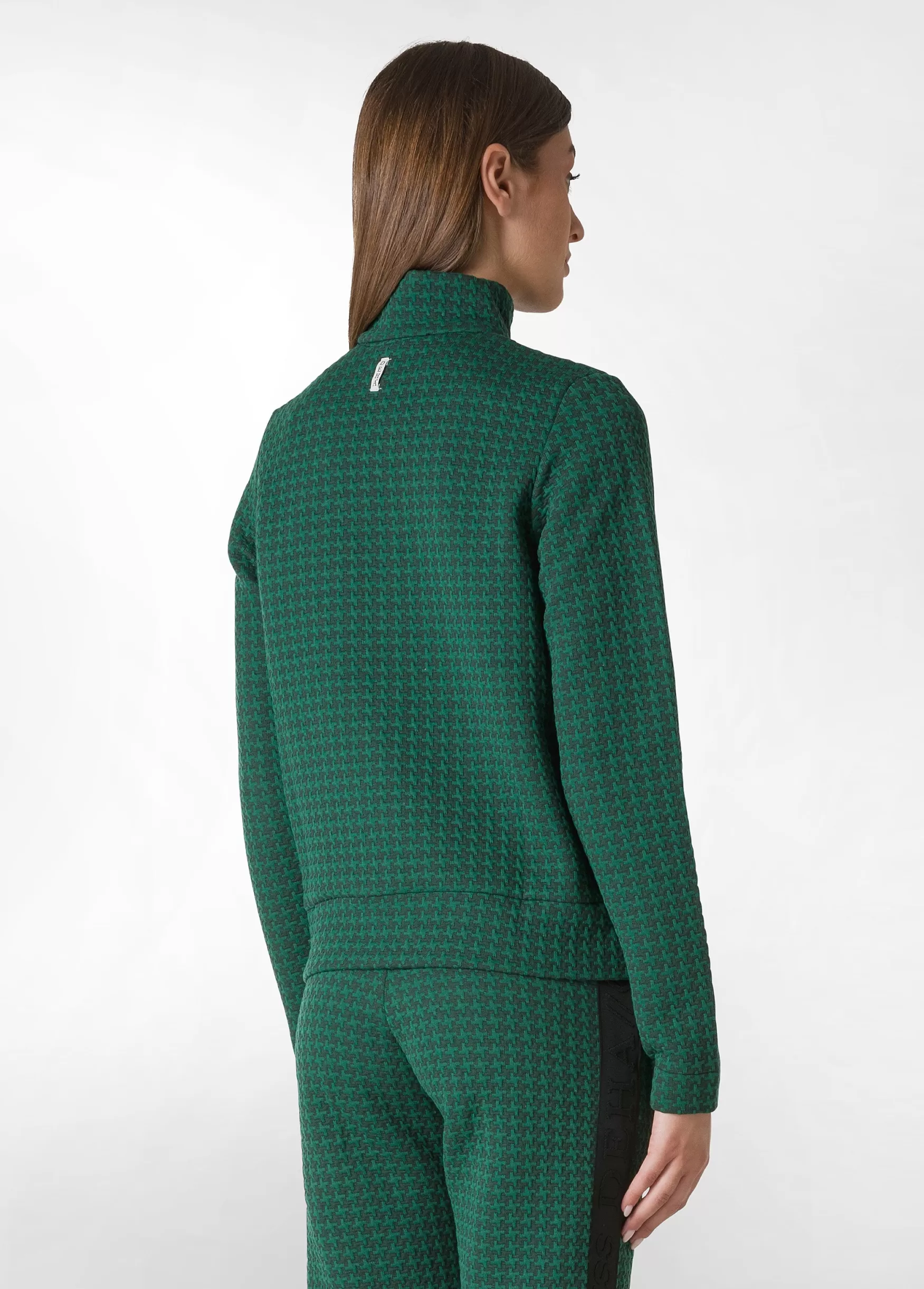 Discount DEHA Houndstooth Jacket Green Forest Green
