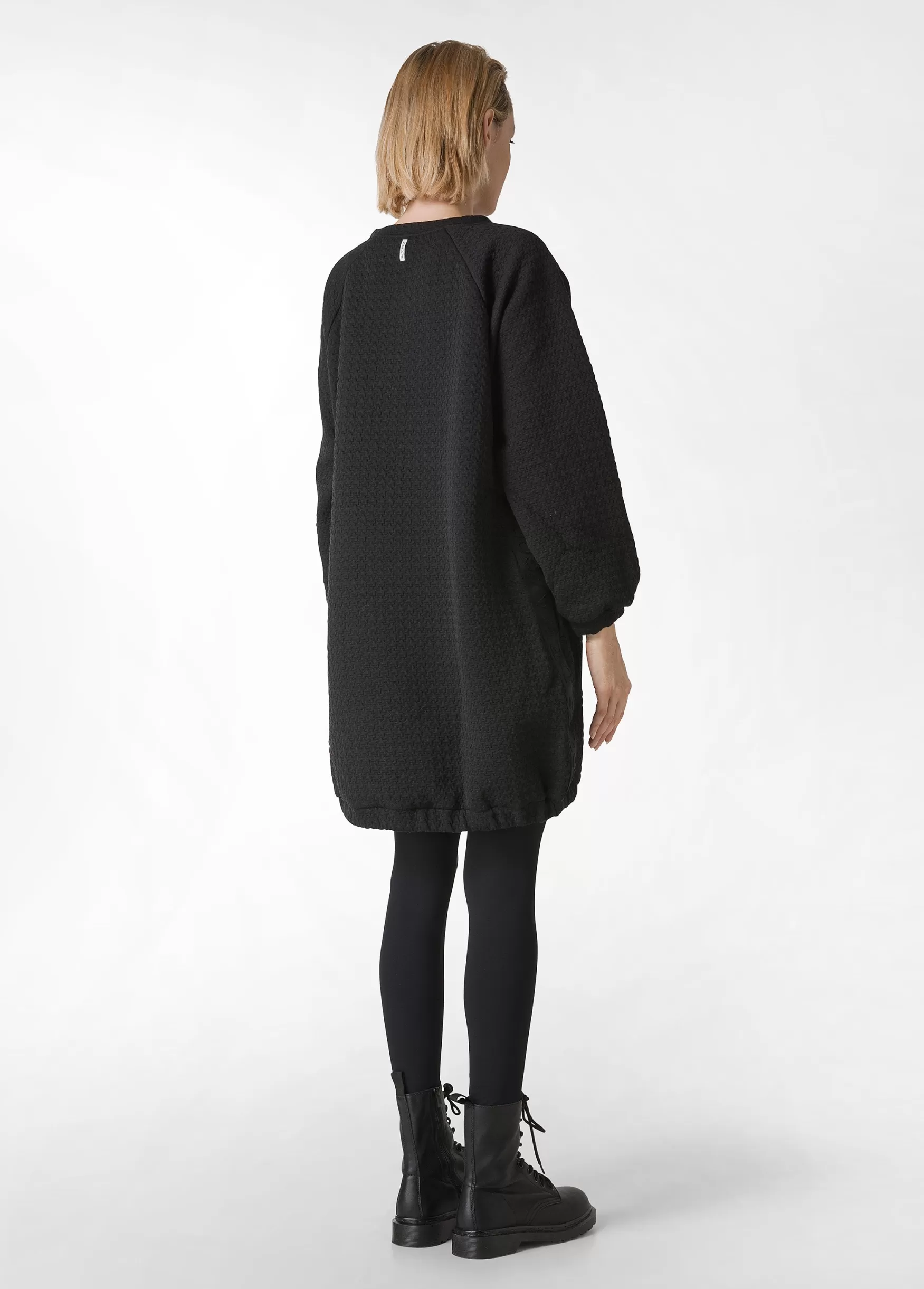 Best DEHA Houndstooth Oversize Sweatshirt Black