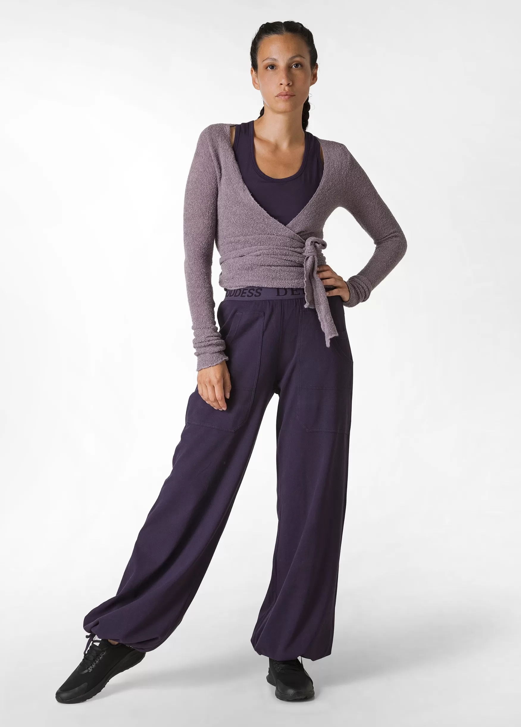 Hot DEHA Jersey Magnum Pants Purple Aubergine Violet