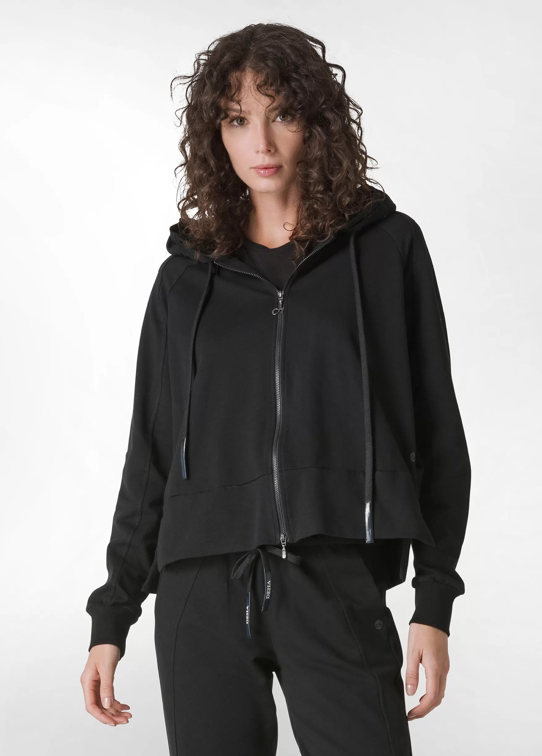 Flash Sale DEHA Logo Taping Full Zip Hoodie Black