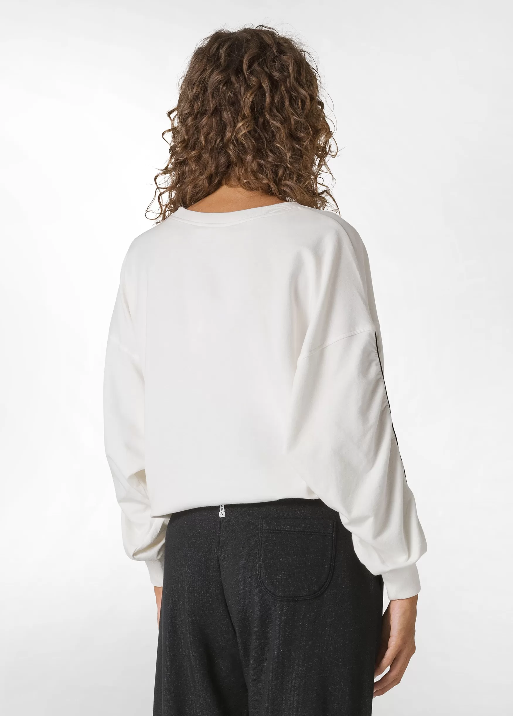 Clearance DEHA Logo Taping Sweatshirt White Milk White
