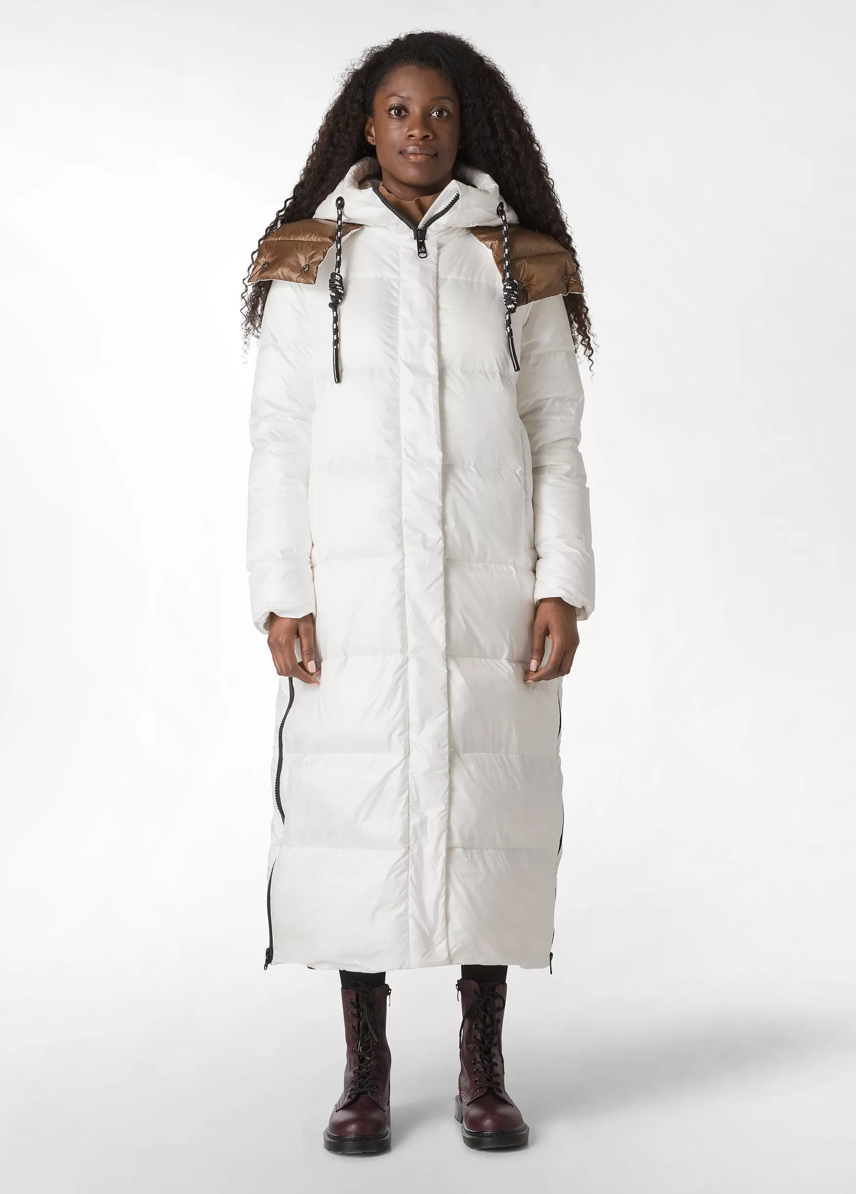 Hot DEHA Long Down Jacket White Milk White
