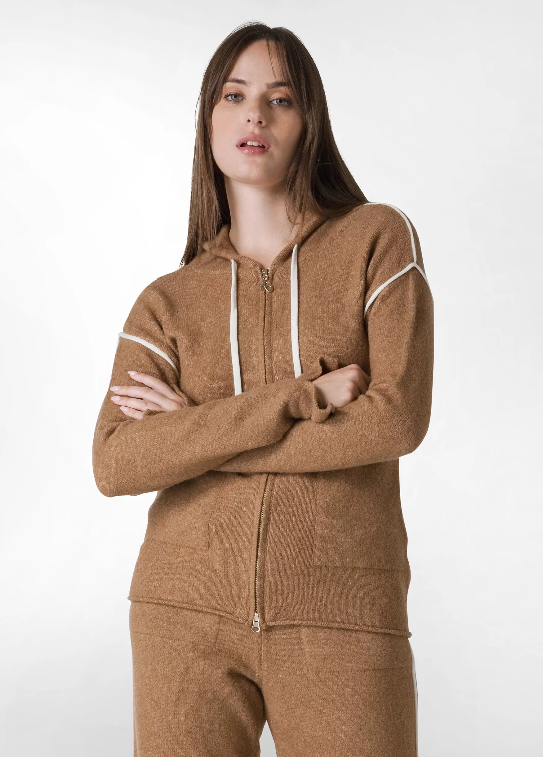 Cheap DEHA Lounge Full Zip Cardigan Brown Biscuit Brown