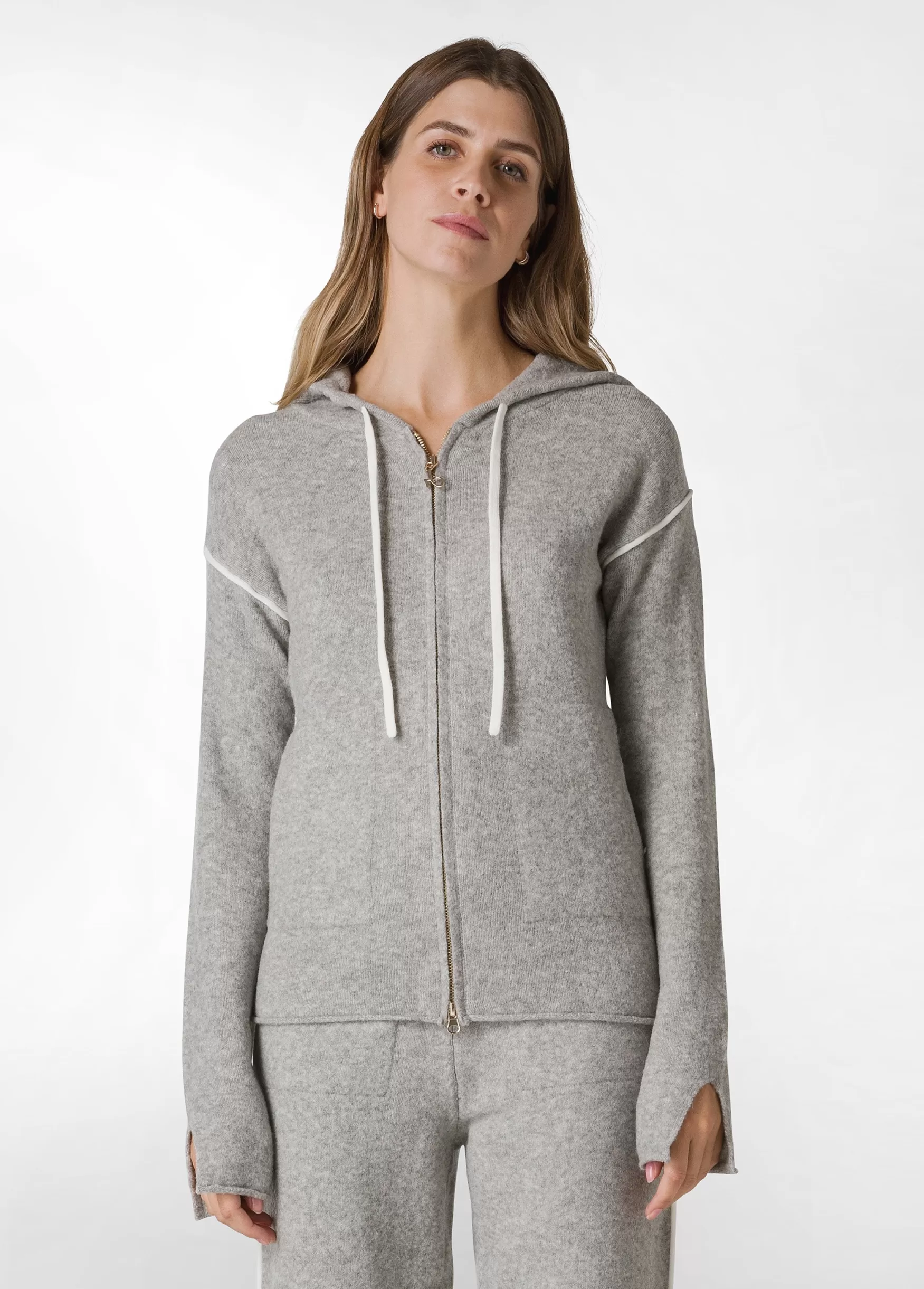 Store DEHA Lounge Full Zip Cardigan Grey Grey Melange
