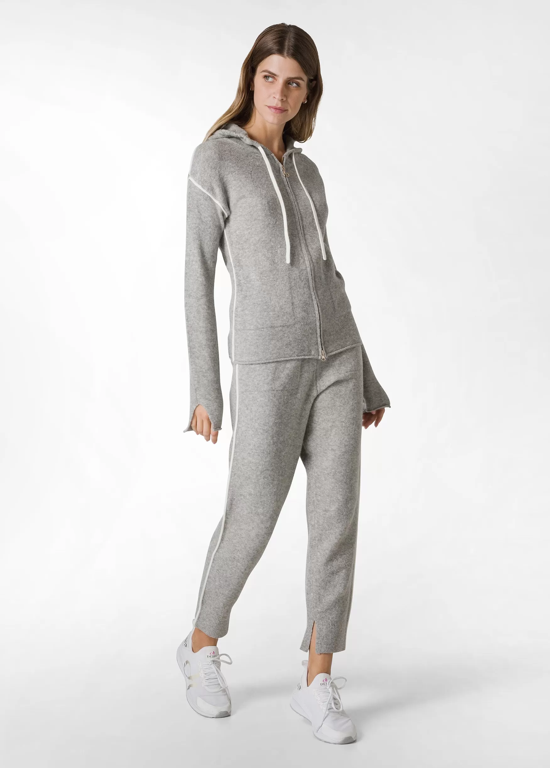 Best DEHA Lounge Knitted Jogger Pants Grey Grey Melange