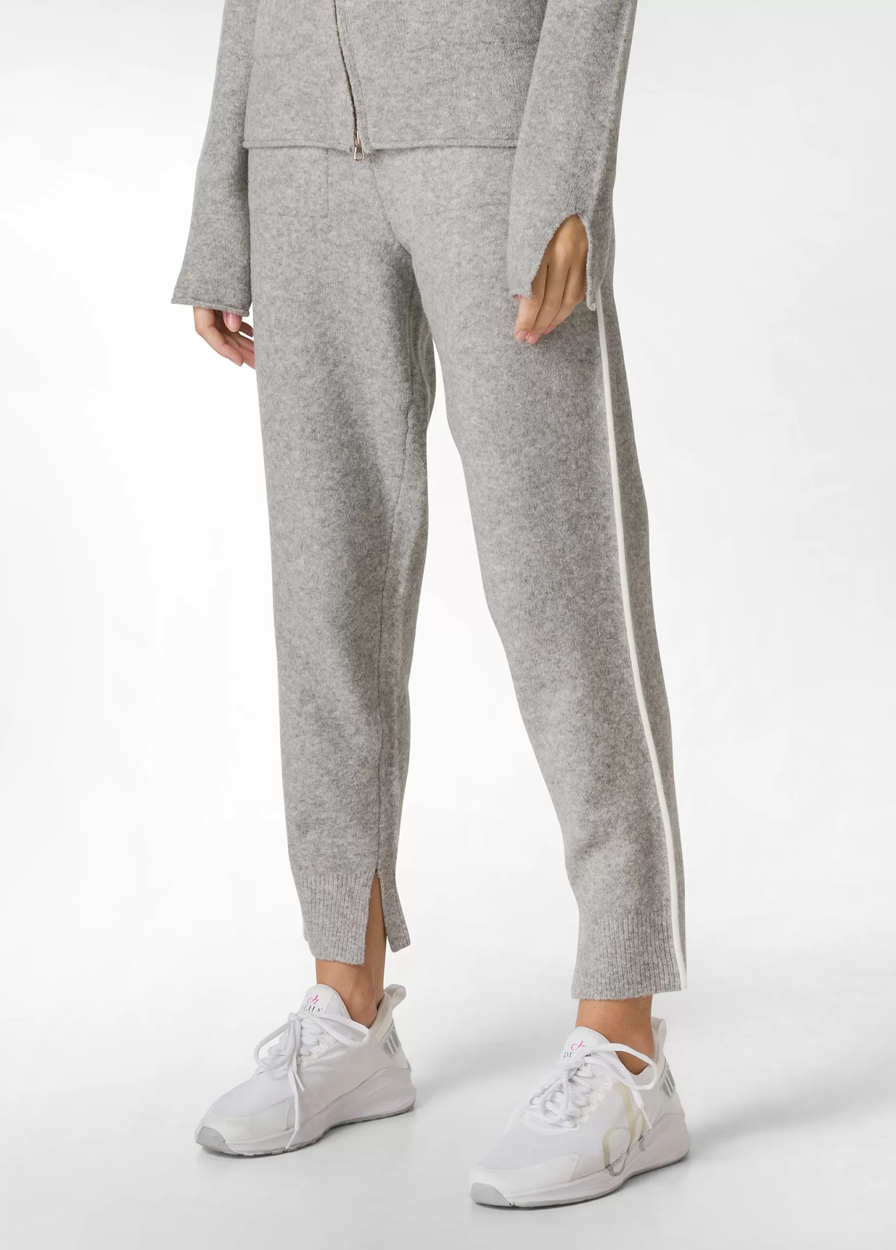 Best DEHA Lounge Knitted Jogger Pants Grey Grey Melange