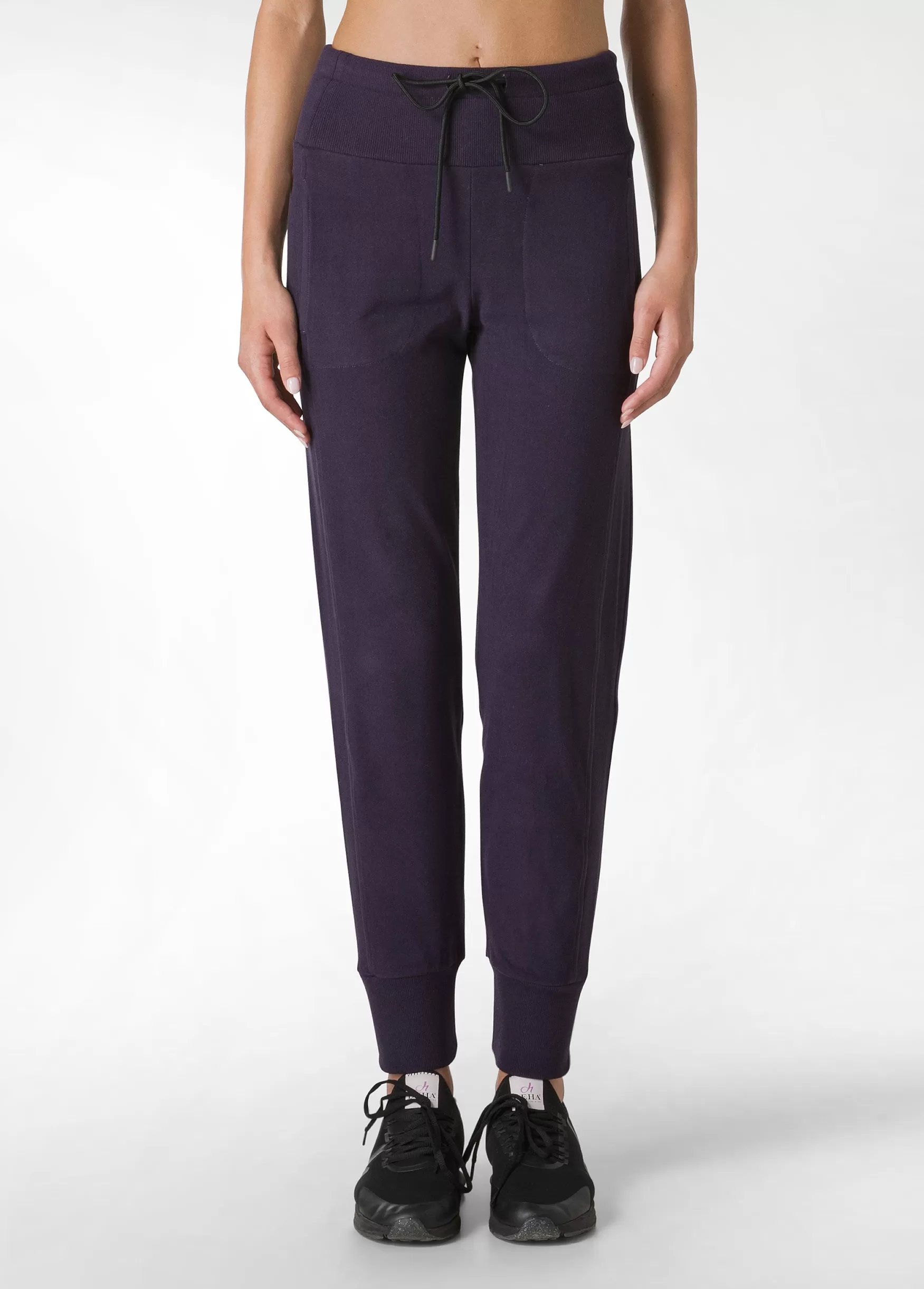 Hot DEHA Lounge Polar Fleece Jogger Purple Aubergine Violet