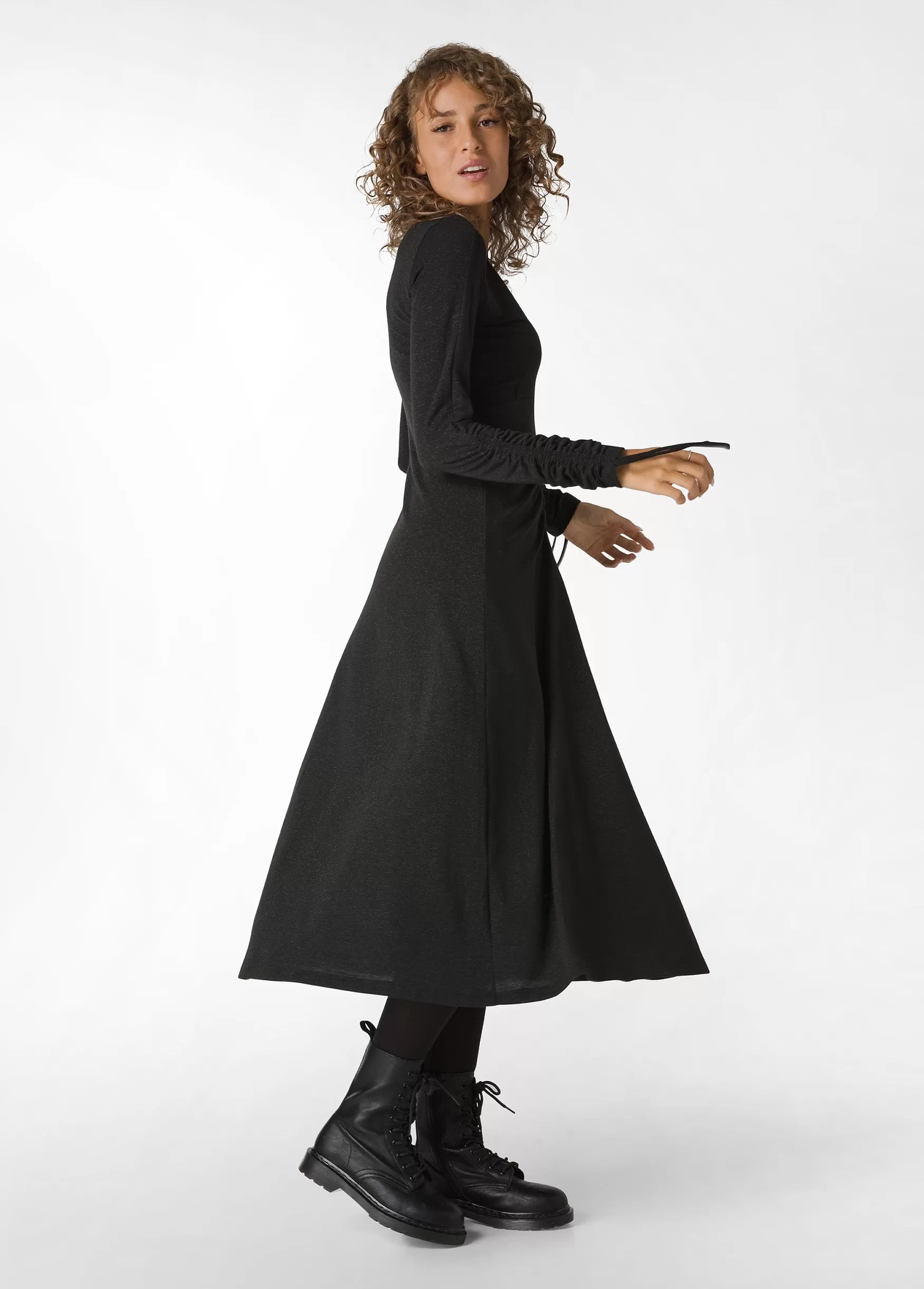 Hot DEHA Lurex Long Dress Black