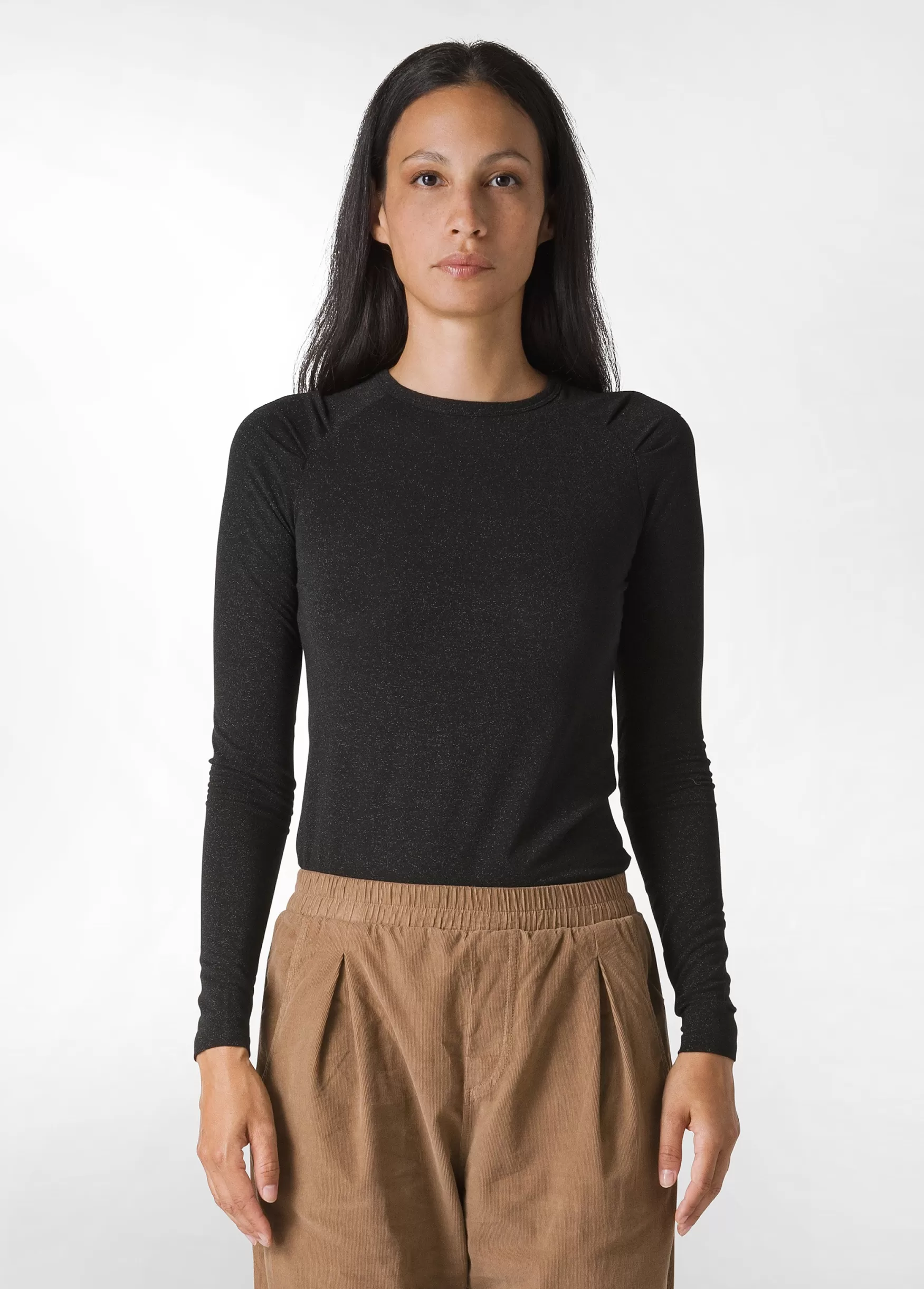 New DEHA Lurex Long Sleeves T-Shirt Black