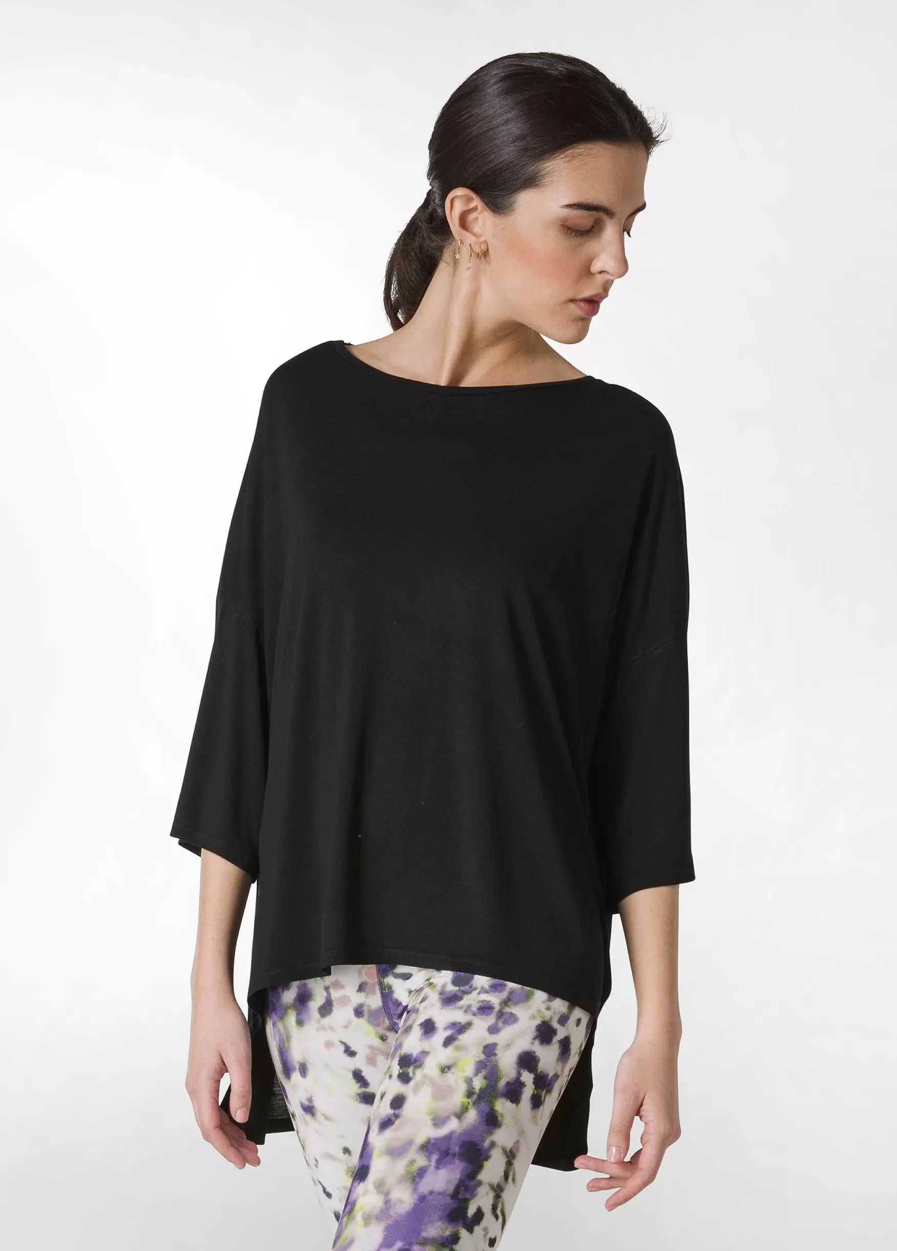 Hot DEHA Oversize Viscose T-Shirt Black