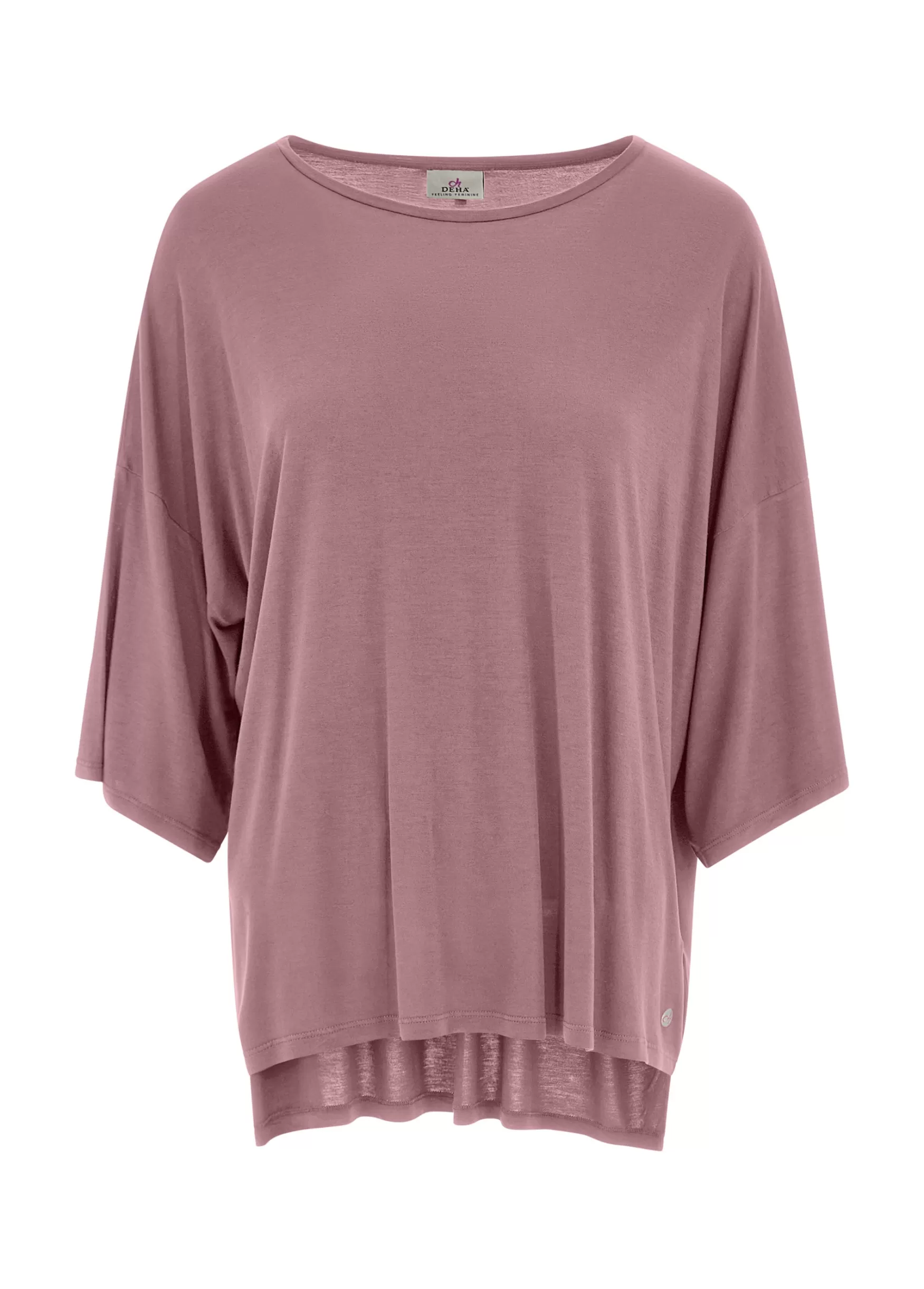 Hot DEHA Oversize Viscose T-Shirt Pink Deco' Rose