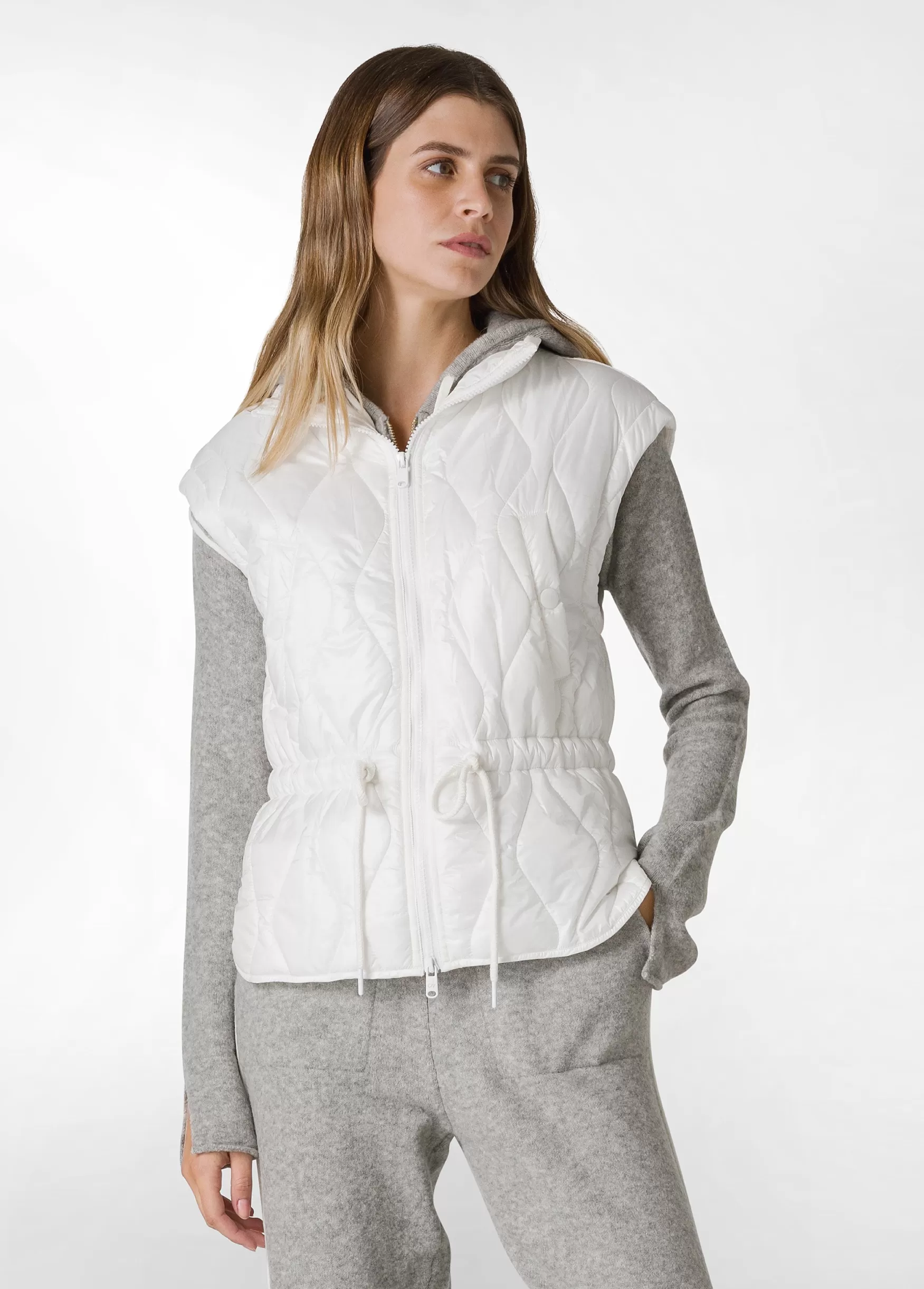 Discount DEHA Padded Vest White Milk White