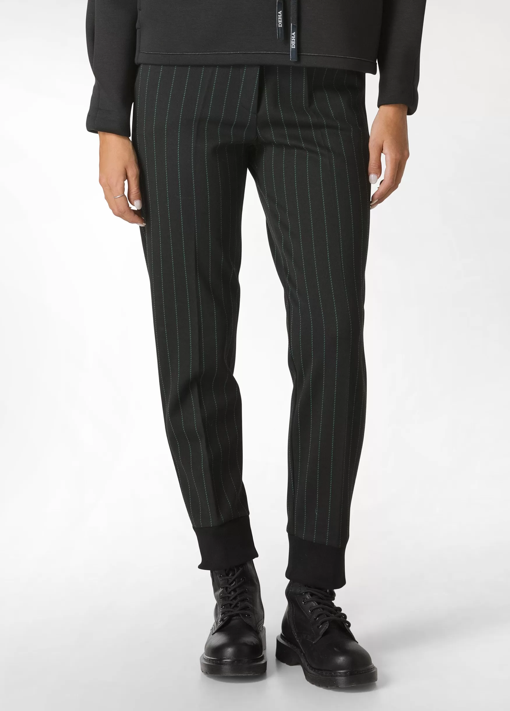 Best DEHA Pinstriped Jogger Pants Black