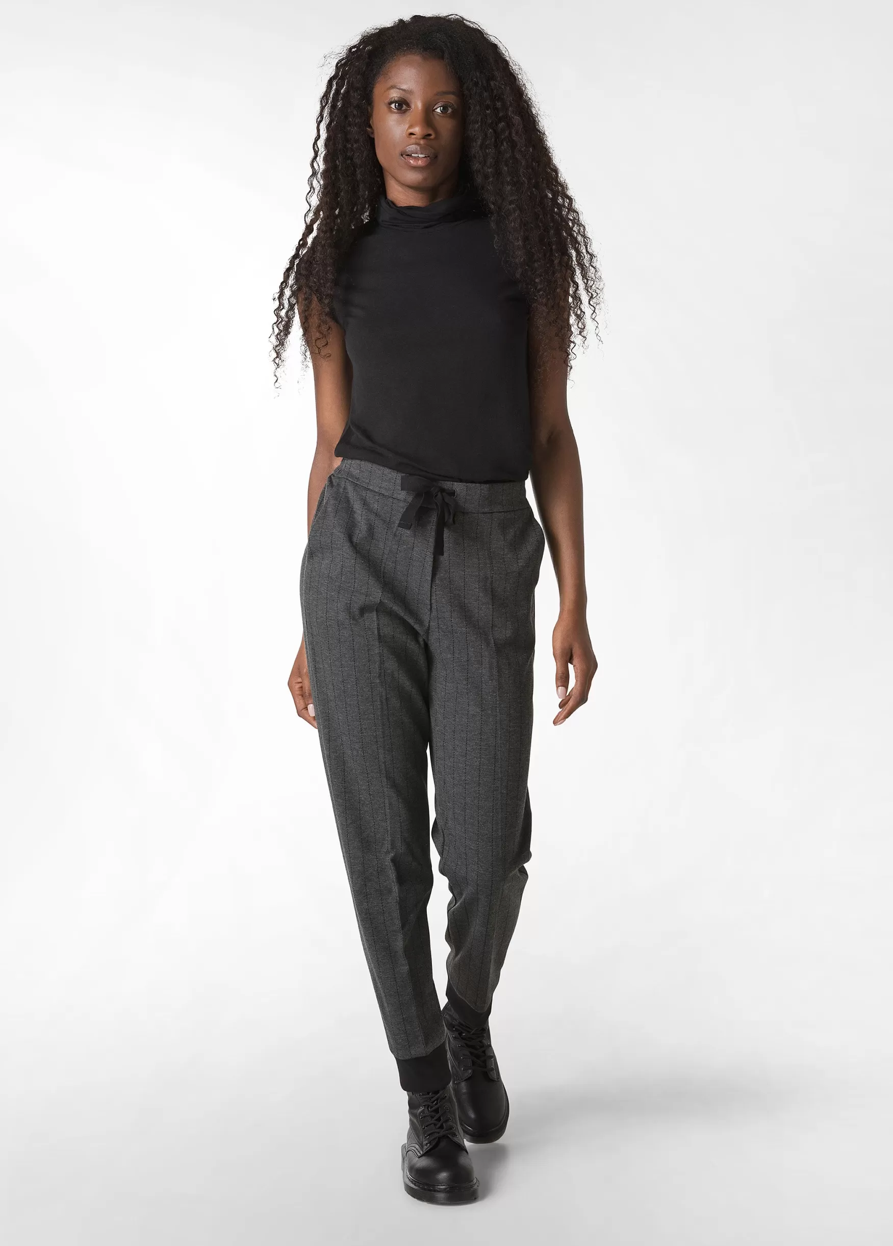 Store DEHA Pinstriped Jogger Pants Grey Dark Grey Mel