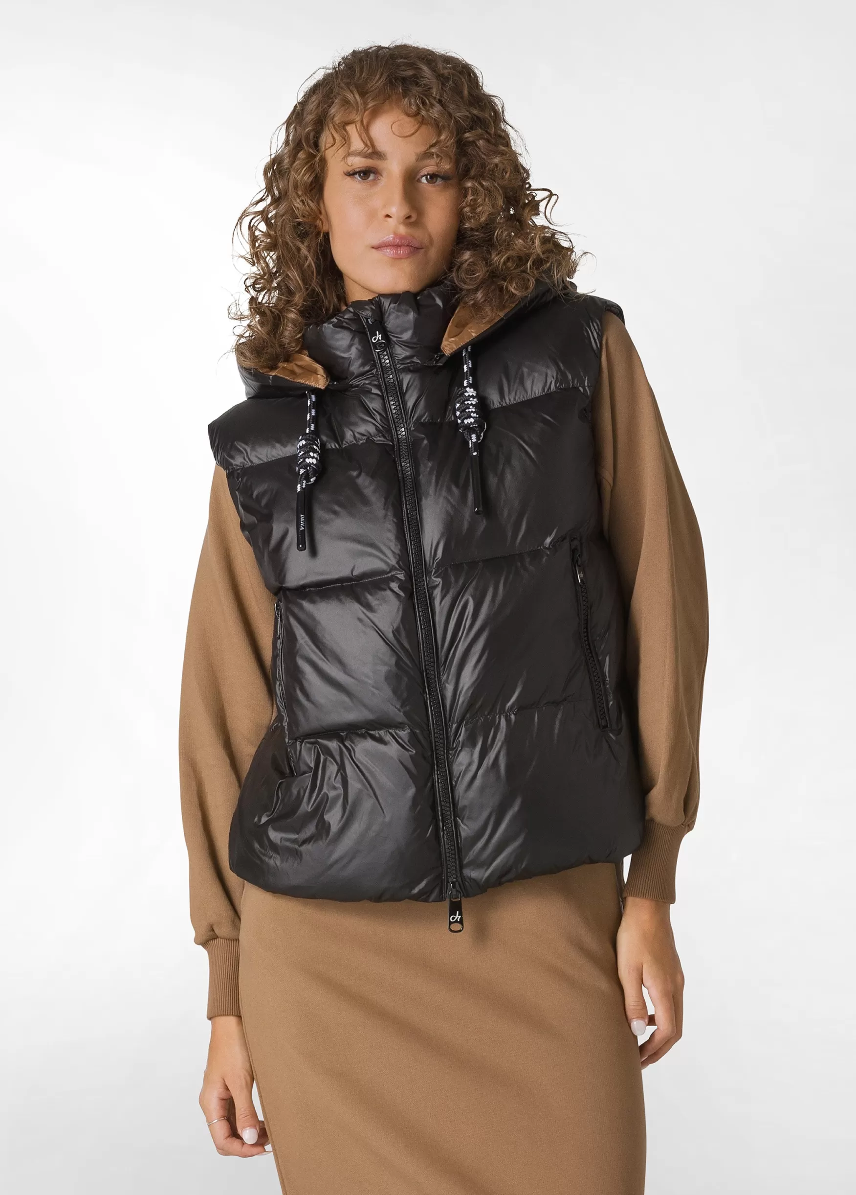 Cheap DEHA Puffer Down Gilet Black