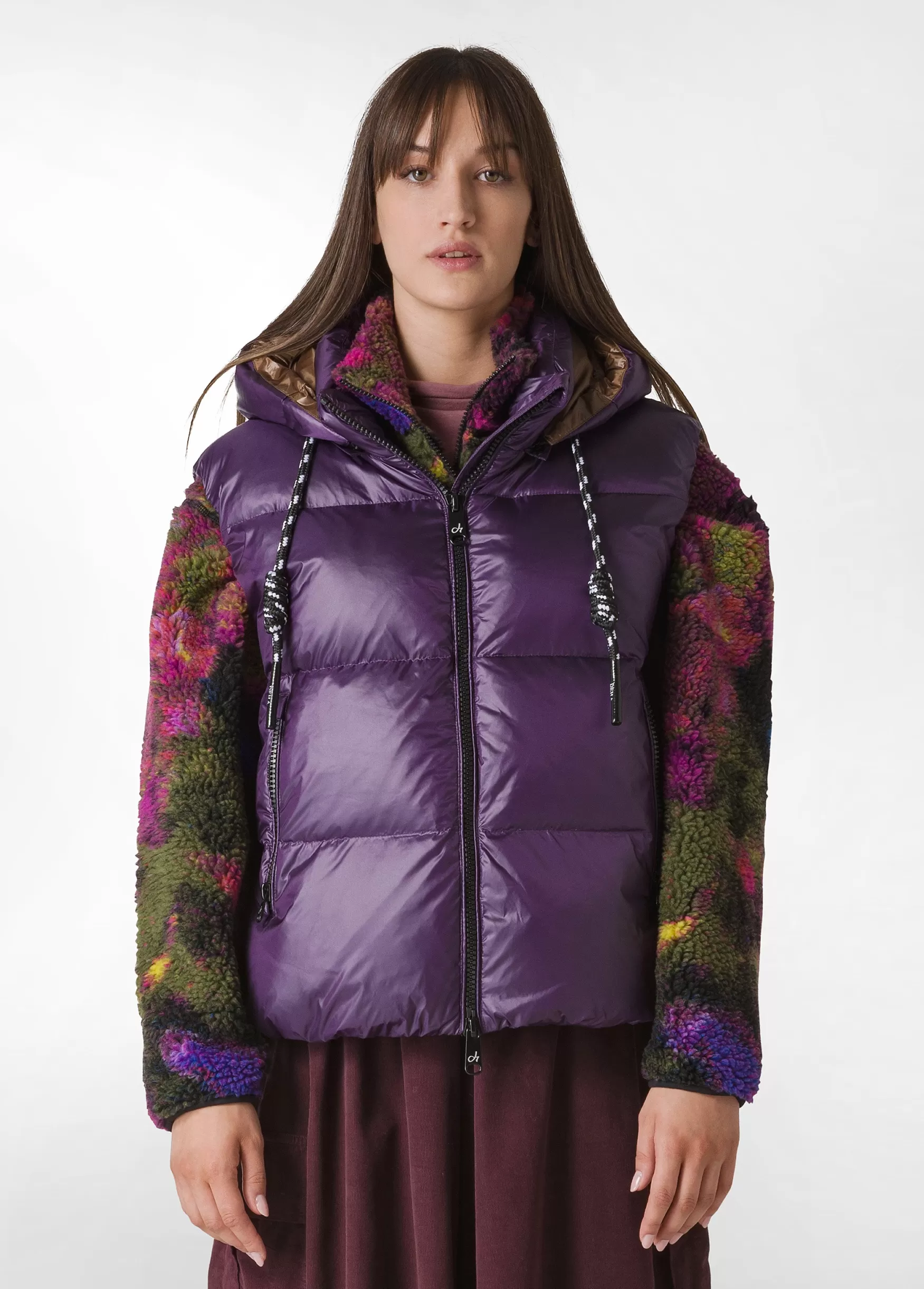Discount DEHA Puffer Down Gilet Purple Viola