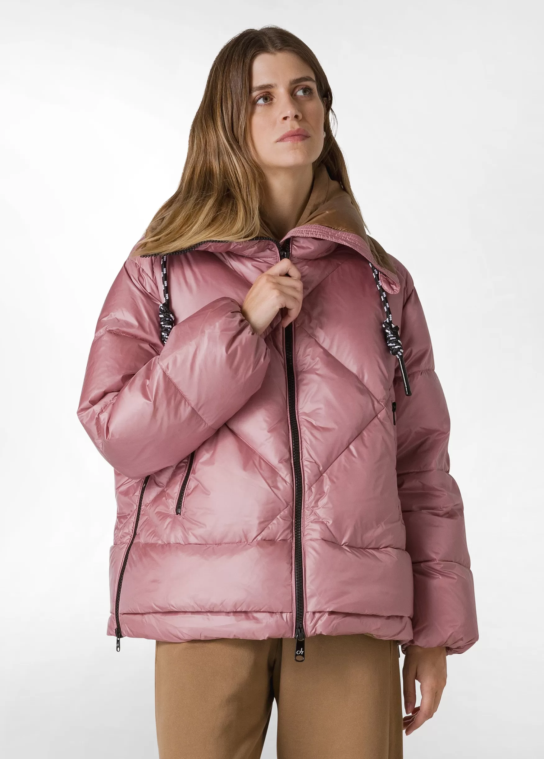 Clearance DEHA Puffer Down Jacket Pink Deco' Rose