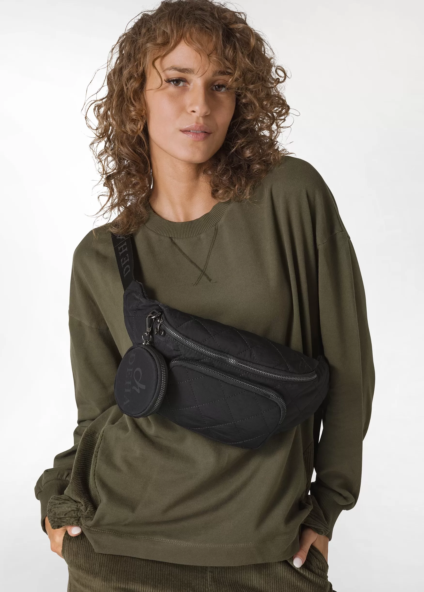 Best Sale DEHA Quilted Belt Bag Black