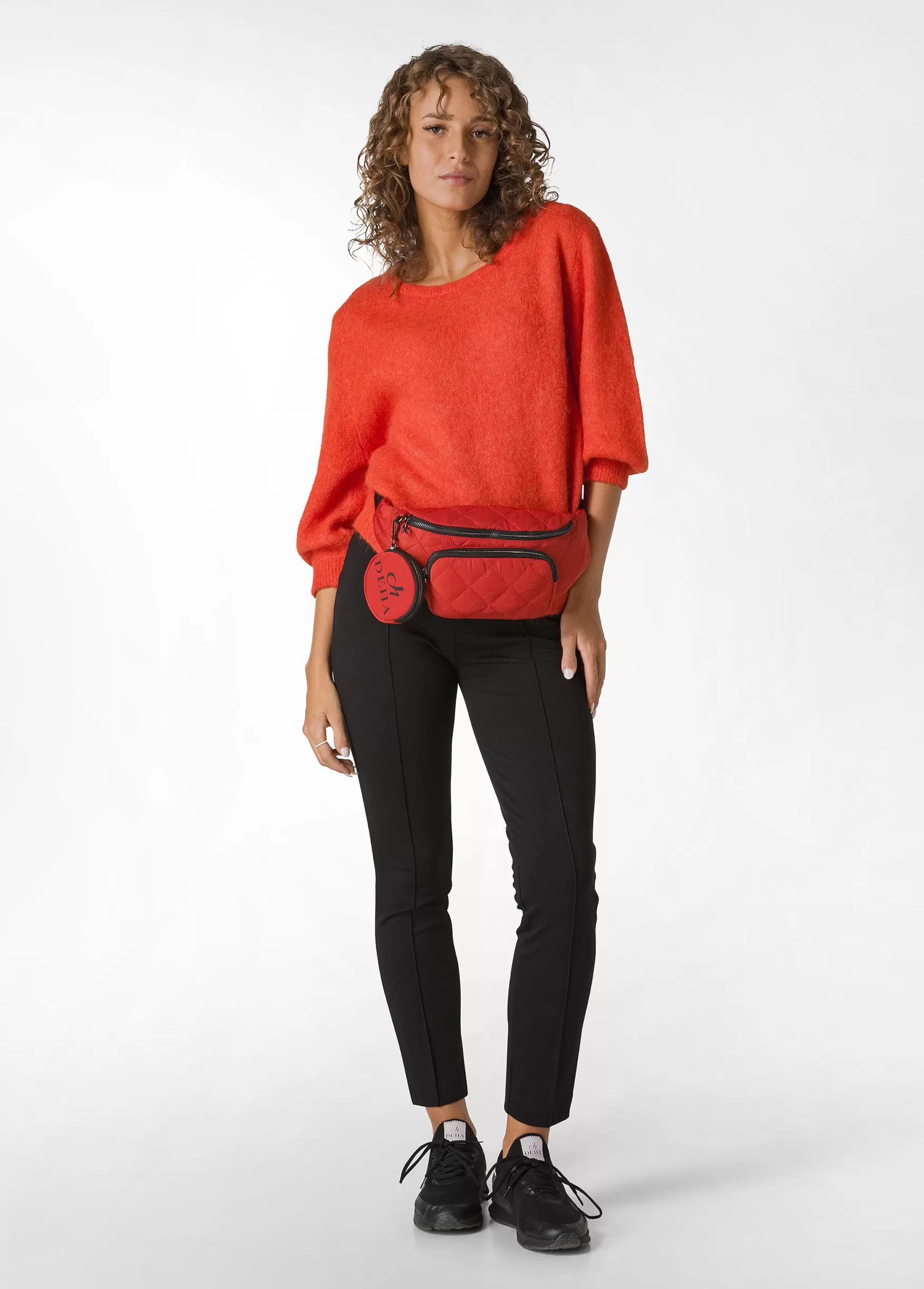 Shop DEHA Quilted Belt Bag Orange Arancio