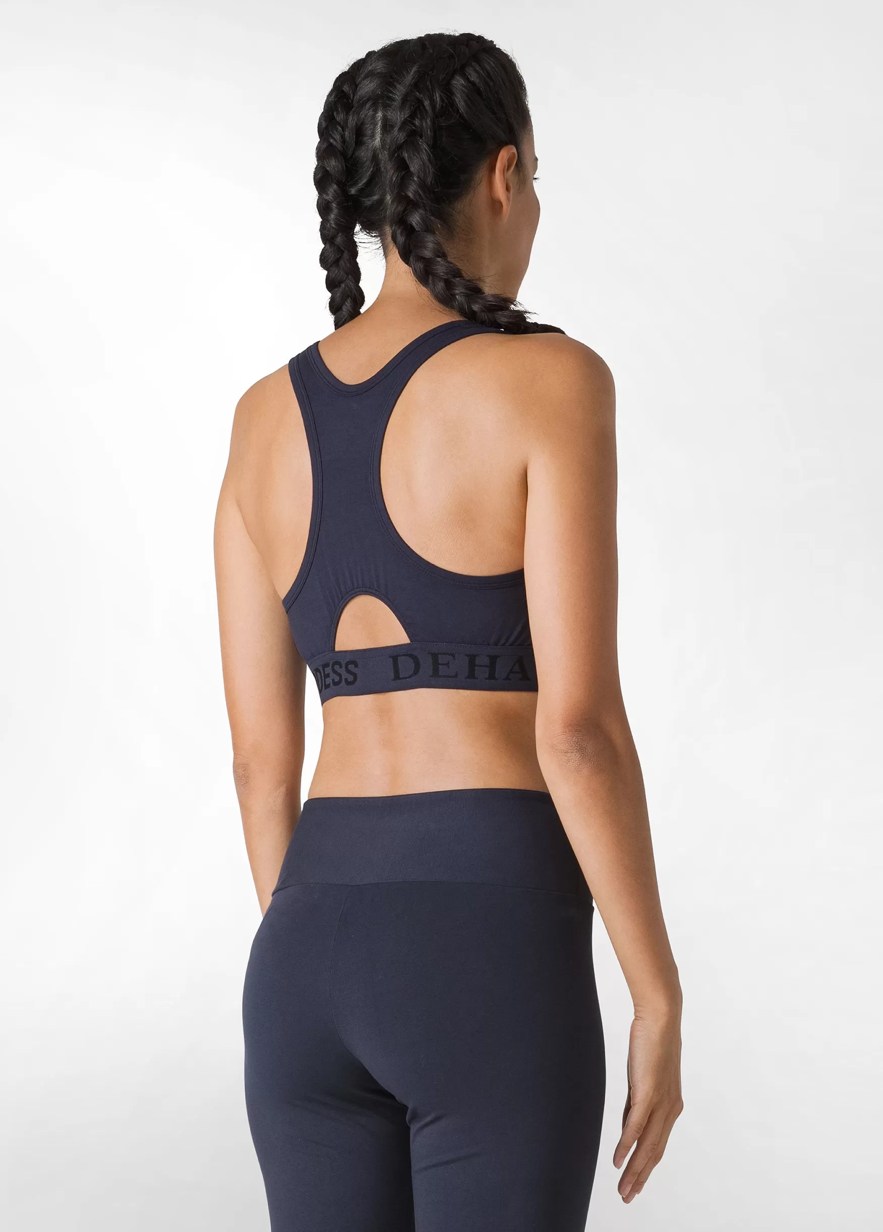Hot DEHA Racer Back Sport Bra Blue Blue Night