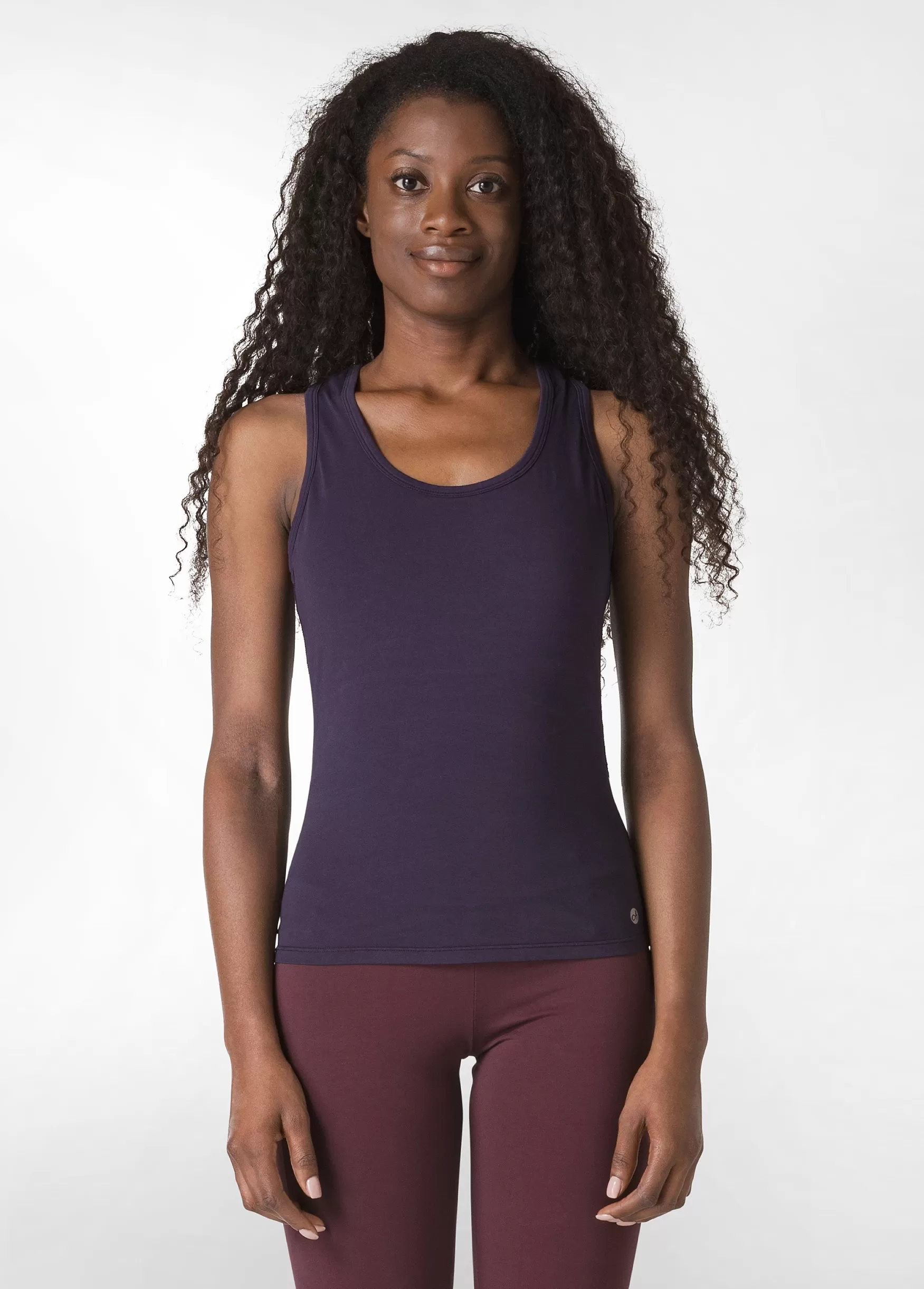 New DEHA Racer Back Tank Top Purple Aubergine Violet