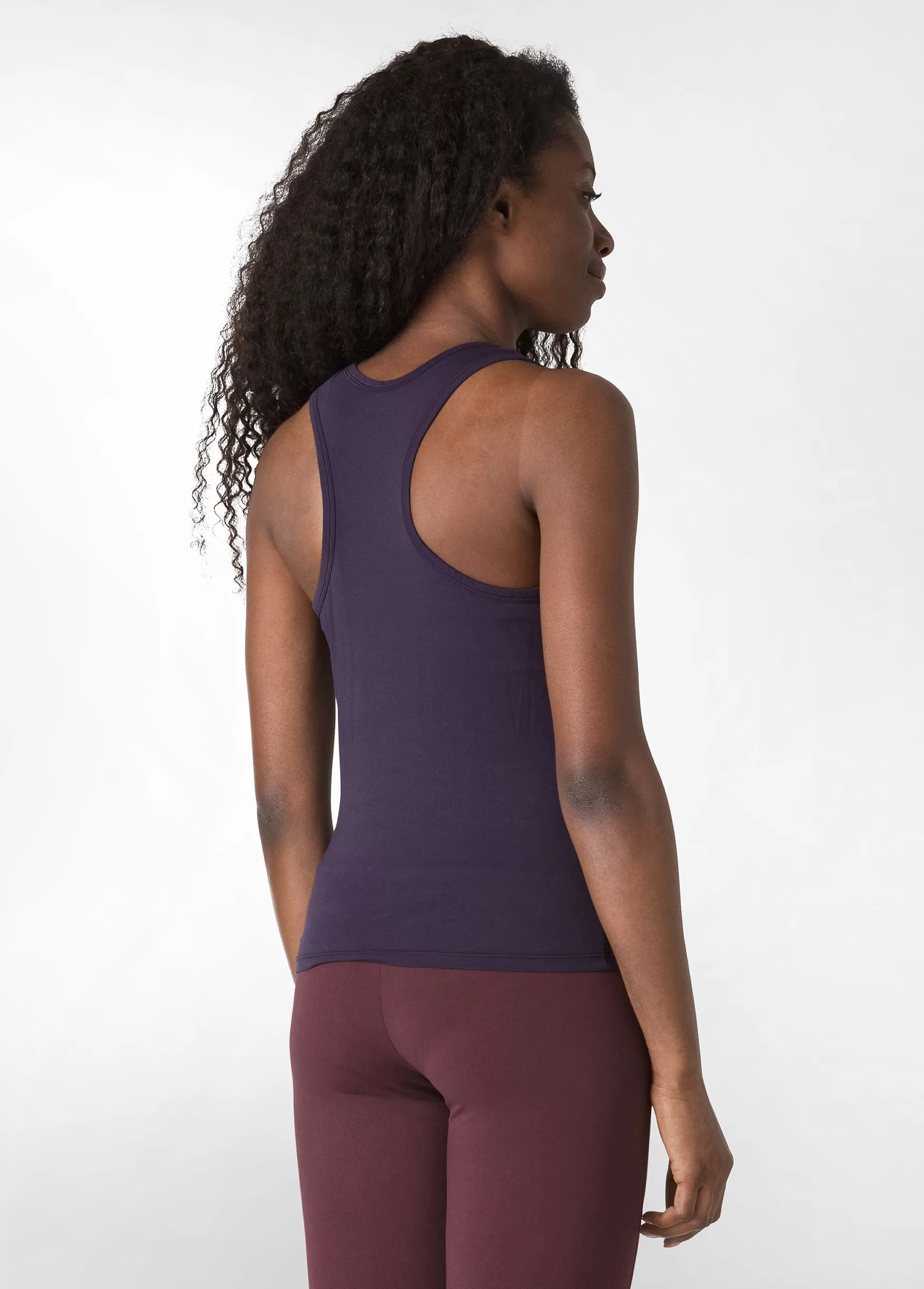New DEHA Racer Back Tank Top Purple Aubergine Violet