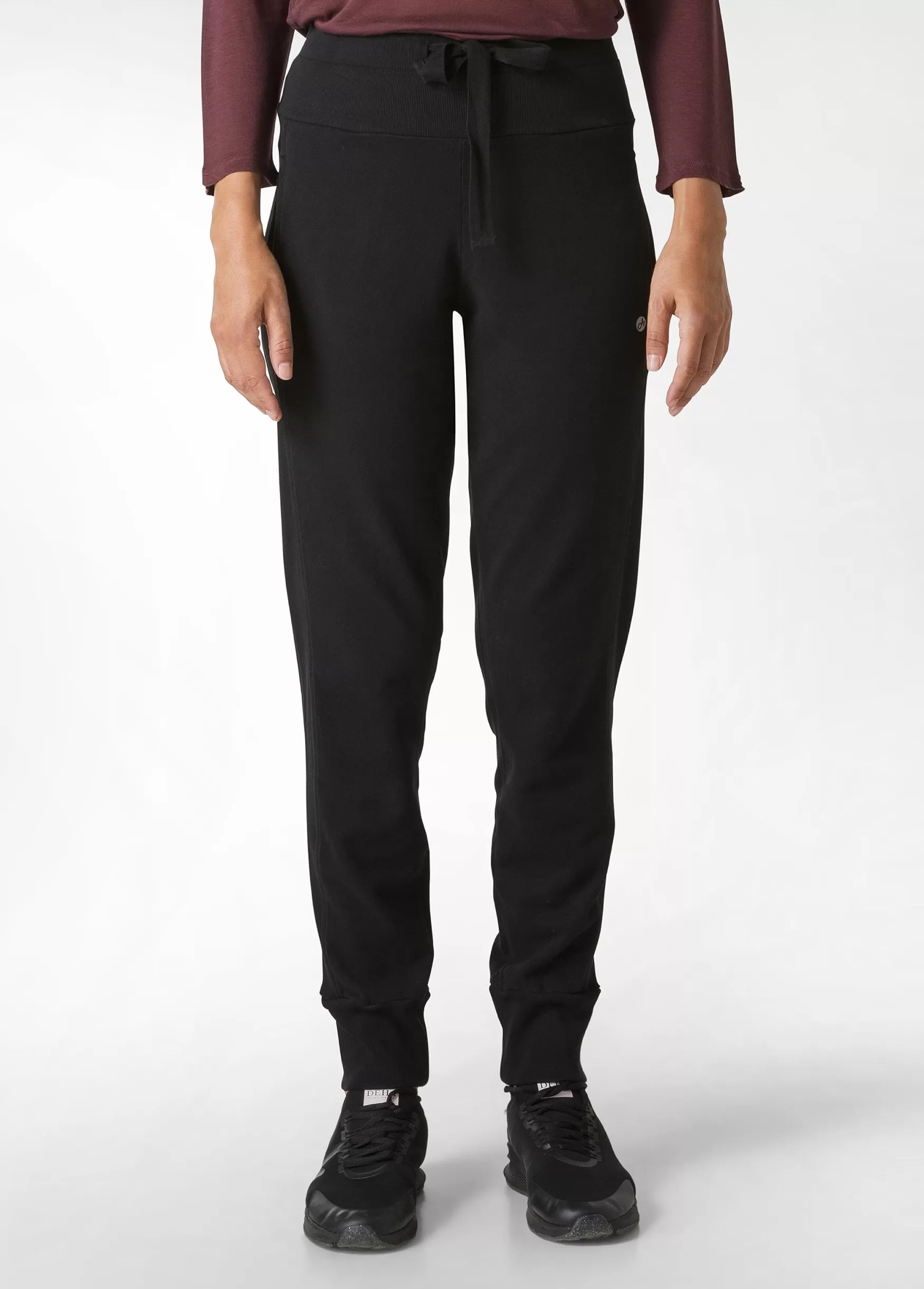 Hot DEHA Ribbed Trims Sweatpants Black