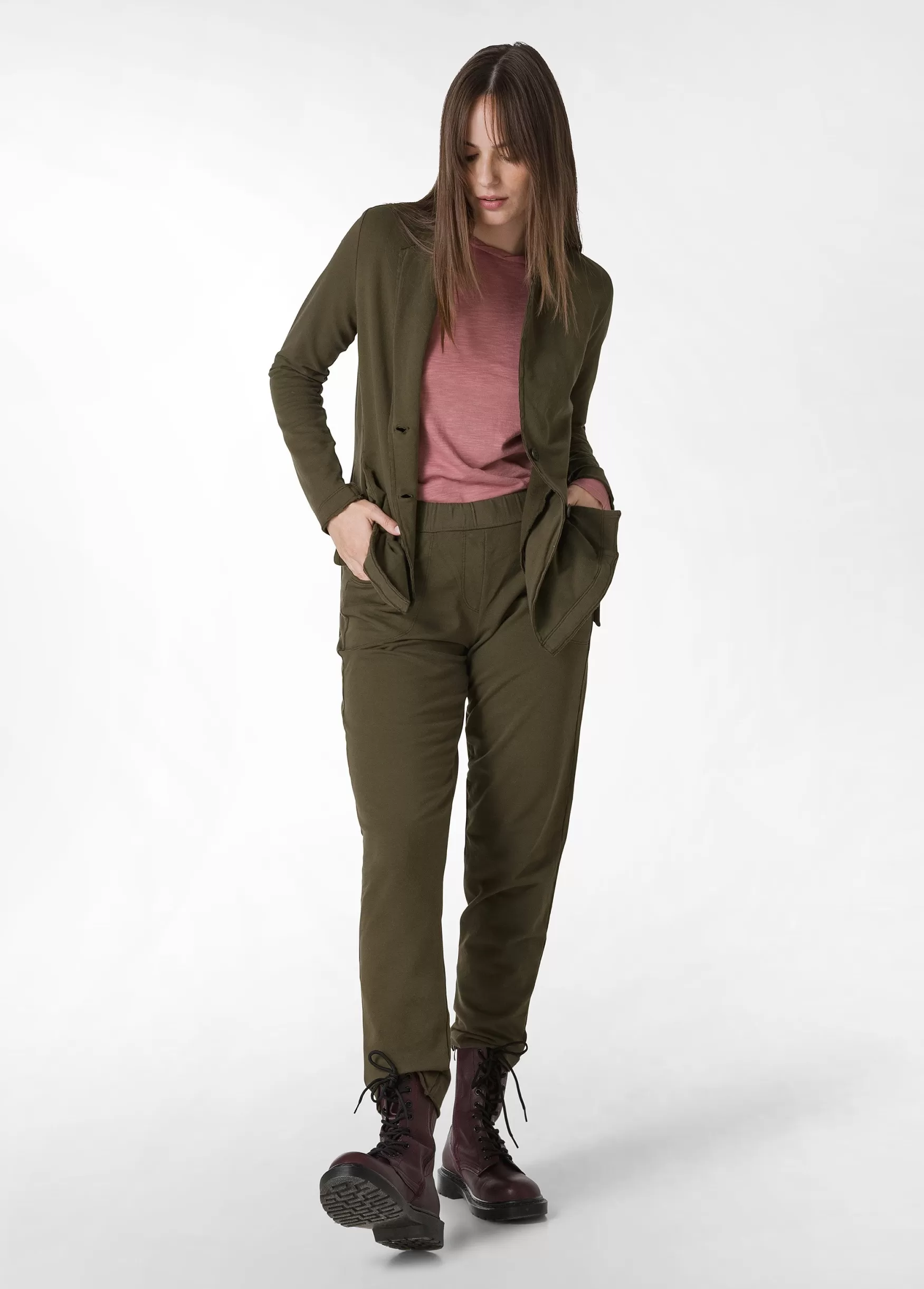 Discount DEHA Slim Fit Pants Green Olive Green
