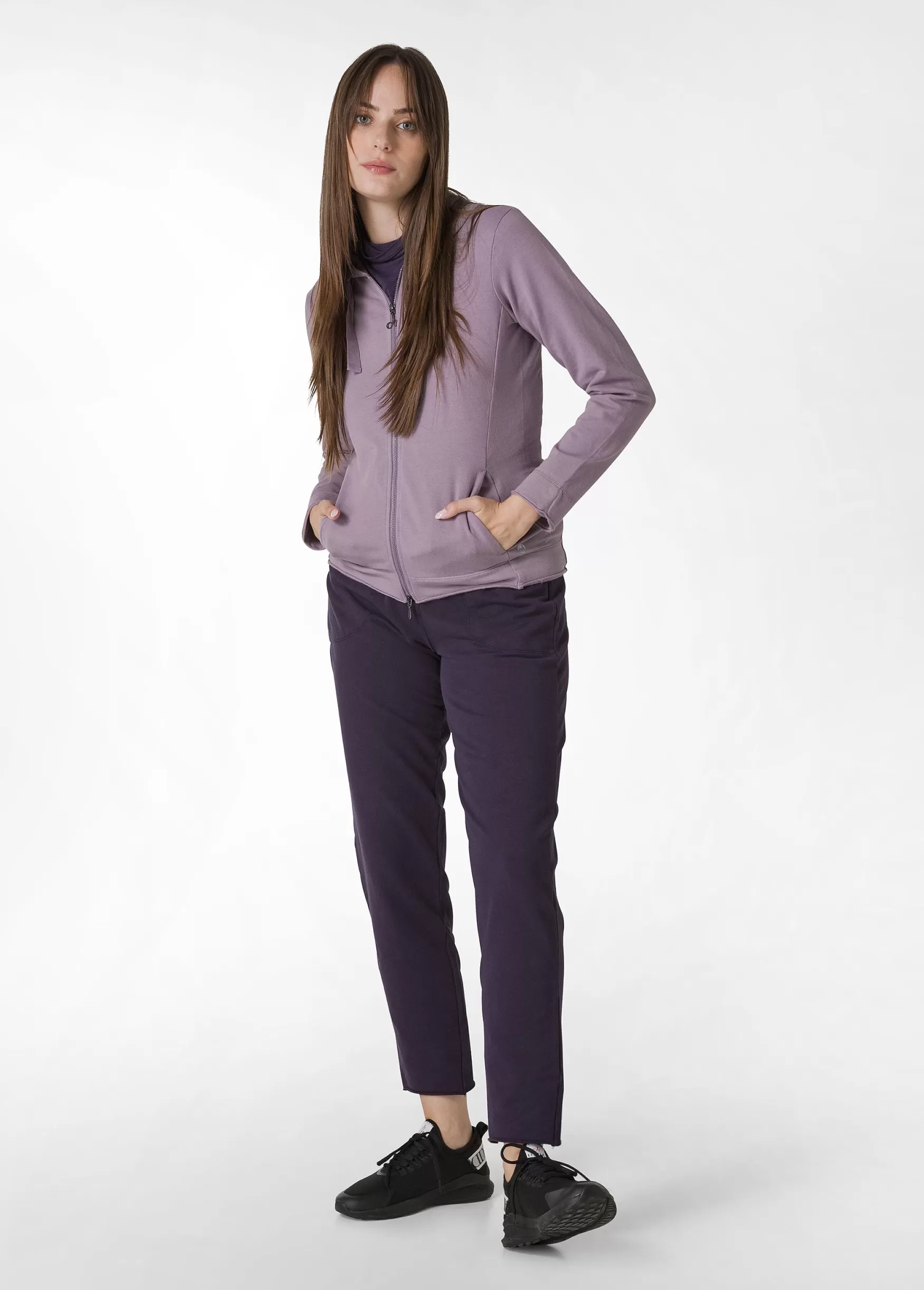 Fashion DEHA Slim Fit Pants Purple Aubergine Violet