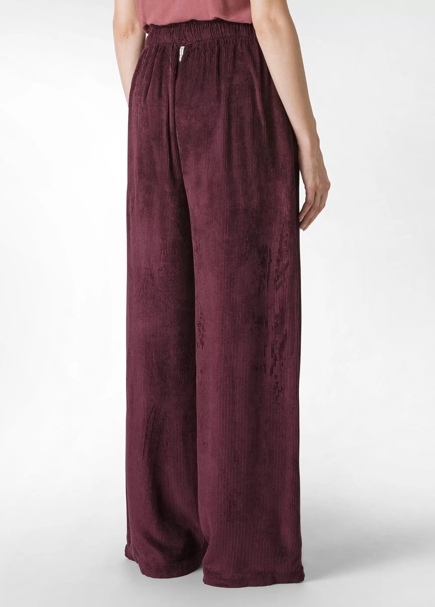 Shop DEHA Soft Velvety Corduroy Wide Leg Pants Red Tibetan Red
