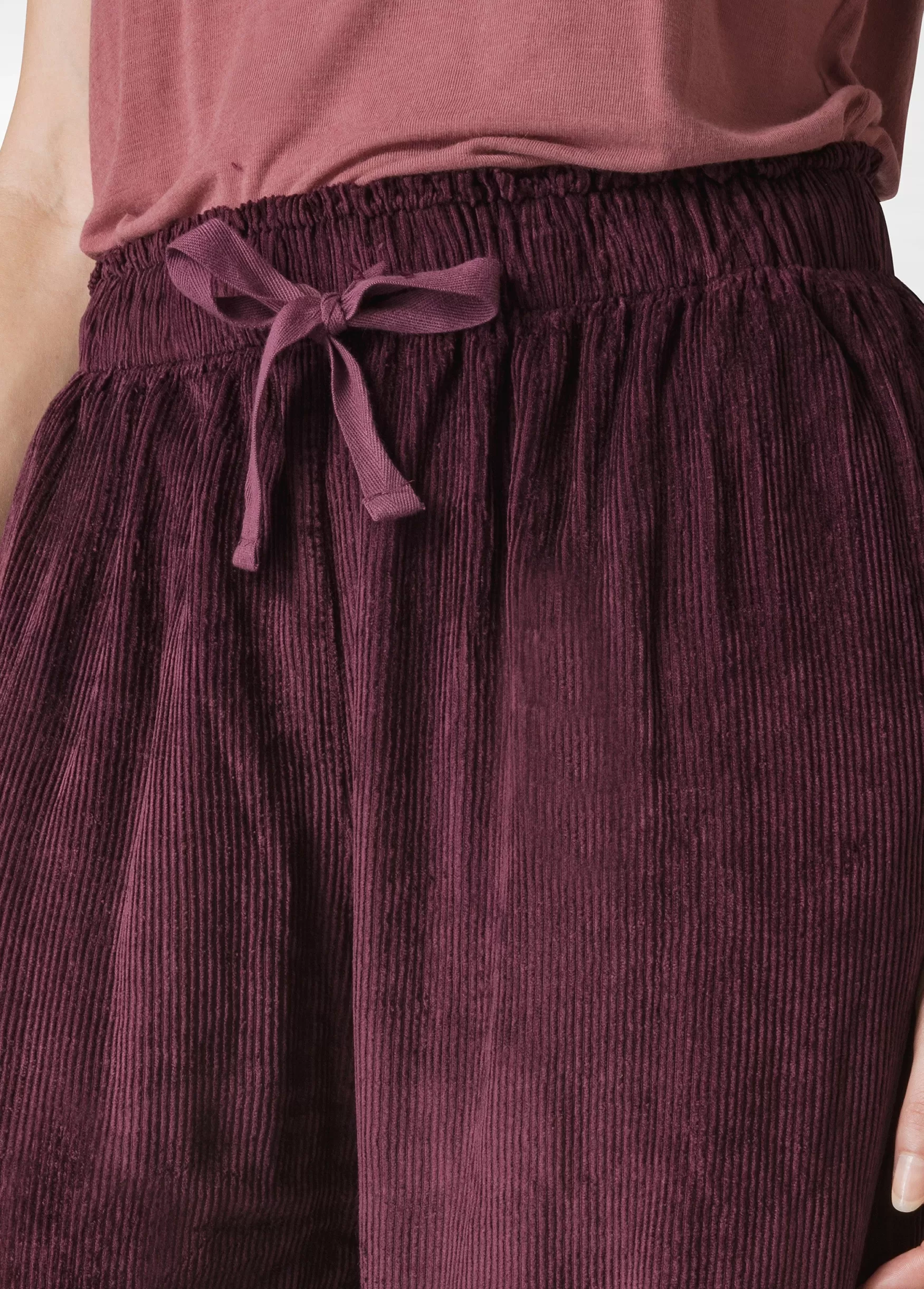 Shop DEHA Soft Velvety Corduroy Wide Leg Pants Red Tibetan Red
