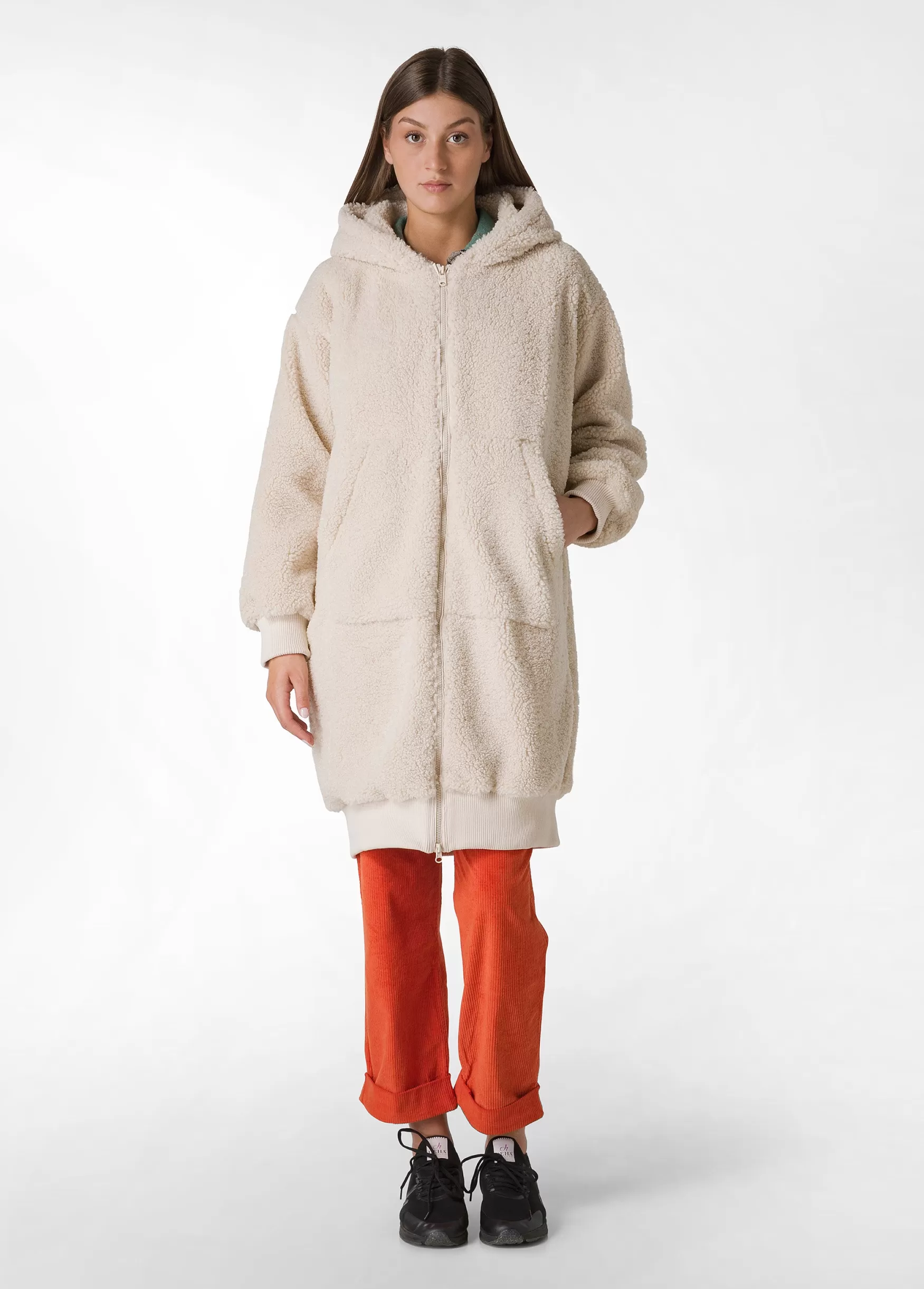 New DEHA Teddy Long Jacket Beige