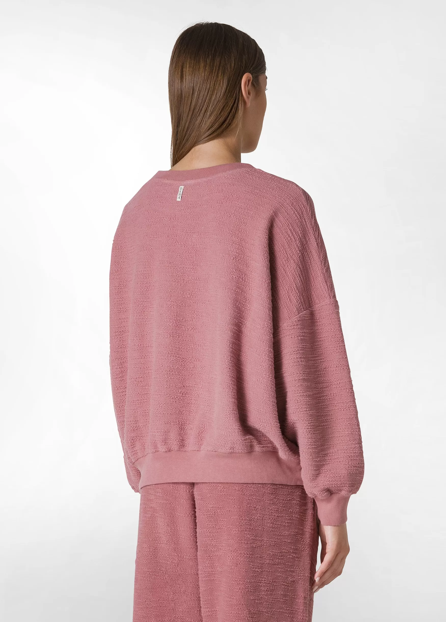 Best Sale DEHA Textured Graphic Sweatshirt Pink Deco' Rose