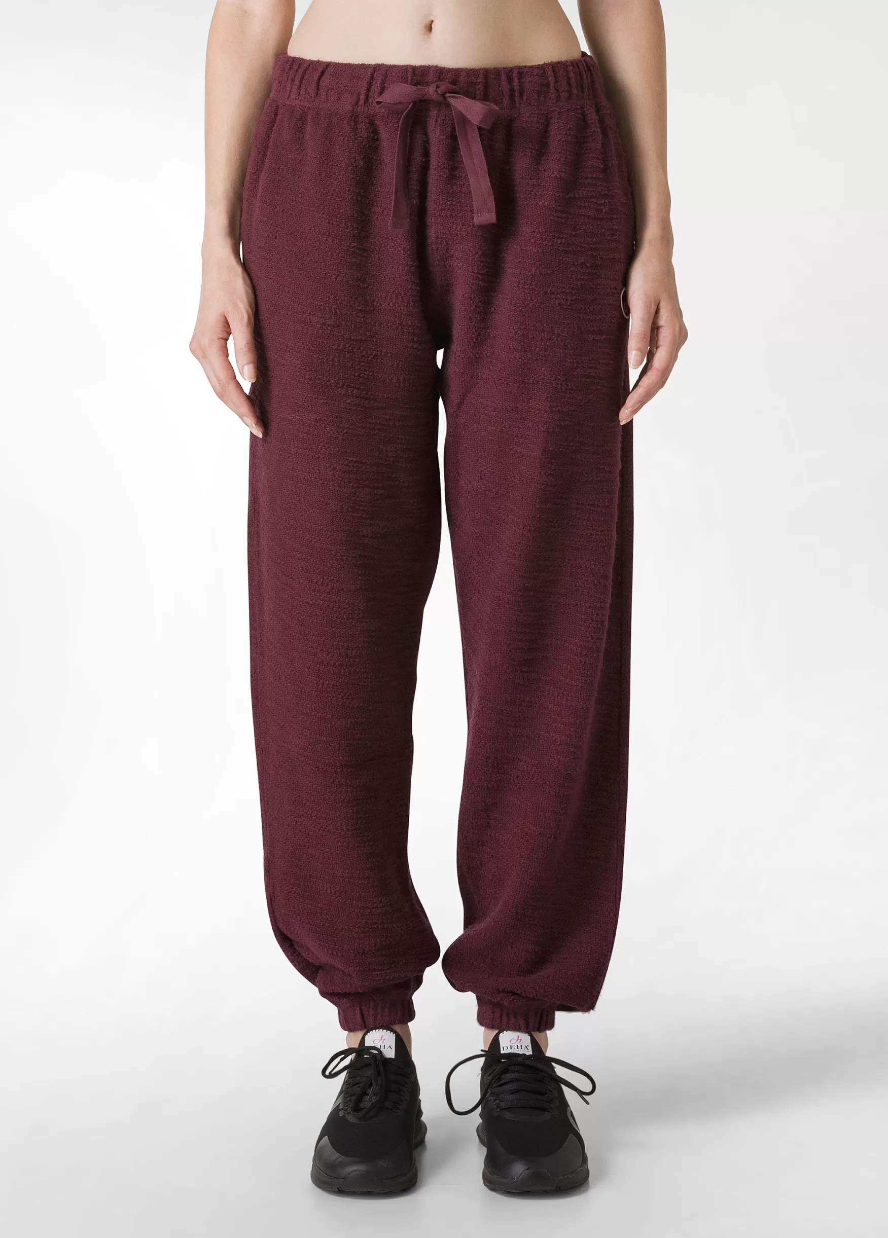 Outlet DEHA Textured Jogger Pants Red Tibetan Red