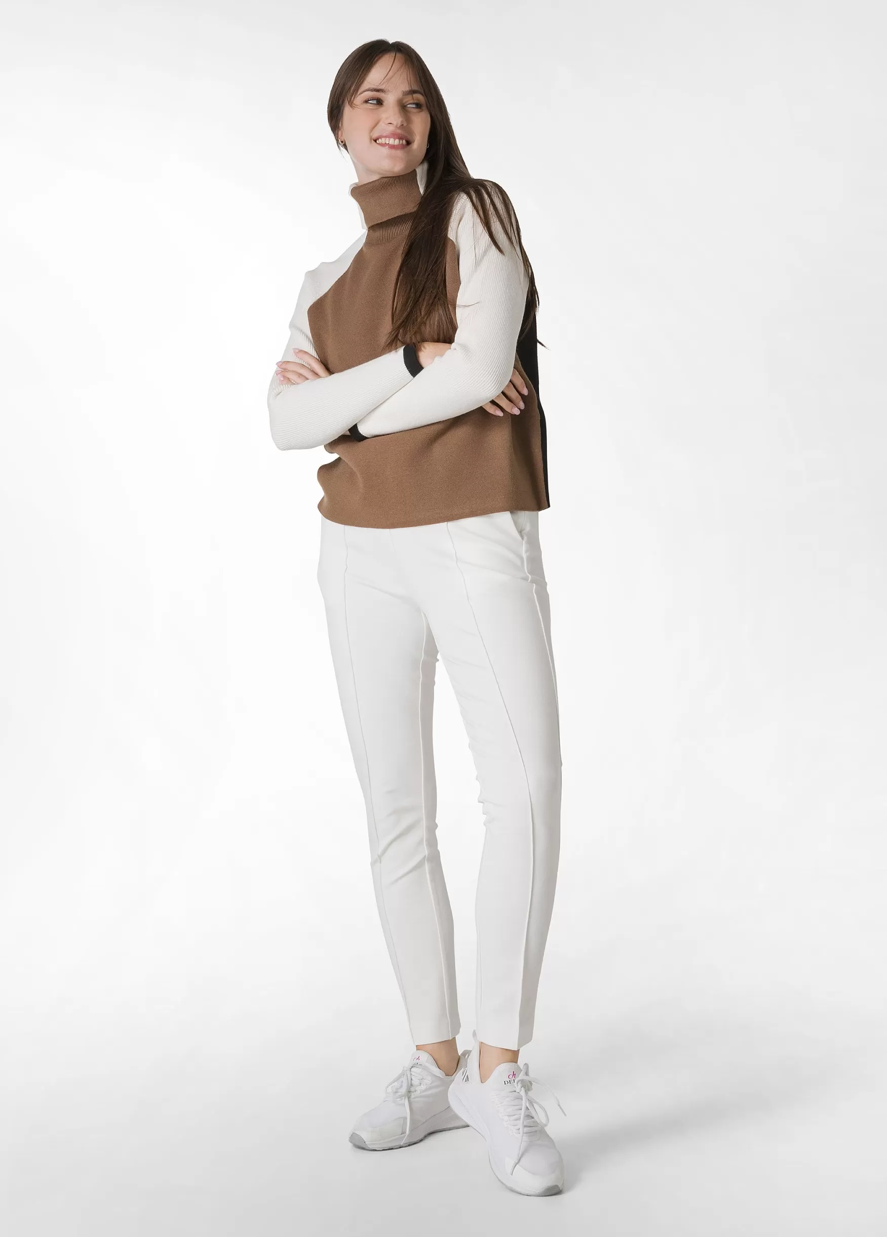 Outlet DEHA Textured Straighr Pants White Milk White