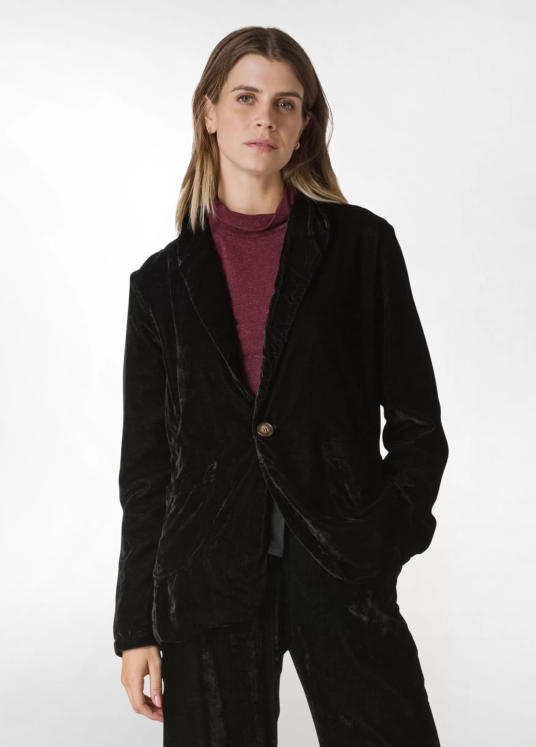 Outlet DEHA Velvet Blazer Black