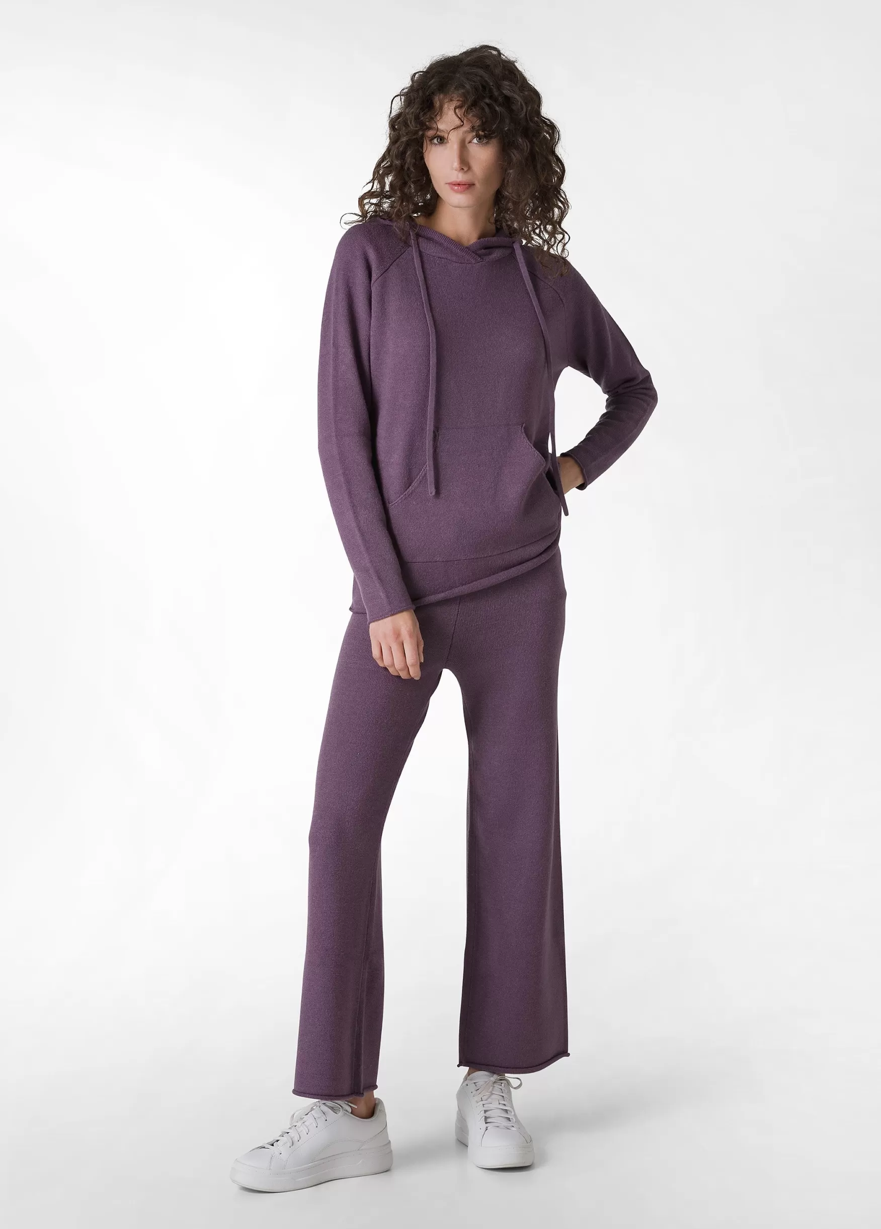 Outlet DEHA Wide Leg Knitted Pants Purple Purple Violet