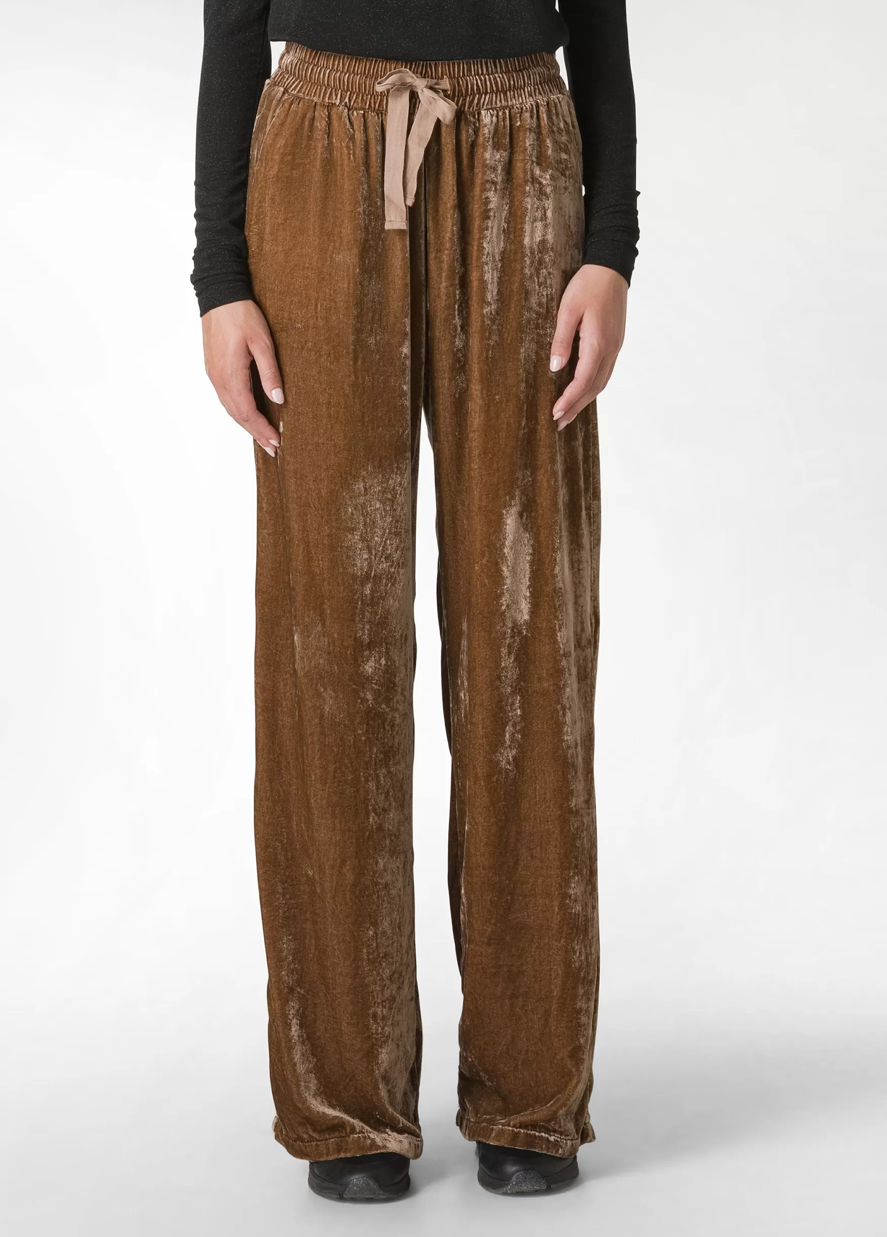 Discount DEHA Wide Leg Velvet Pants Brown Biscuit Brown