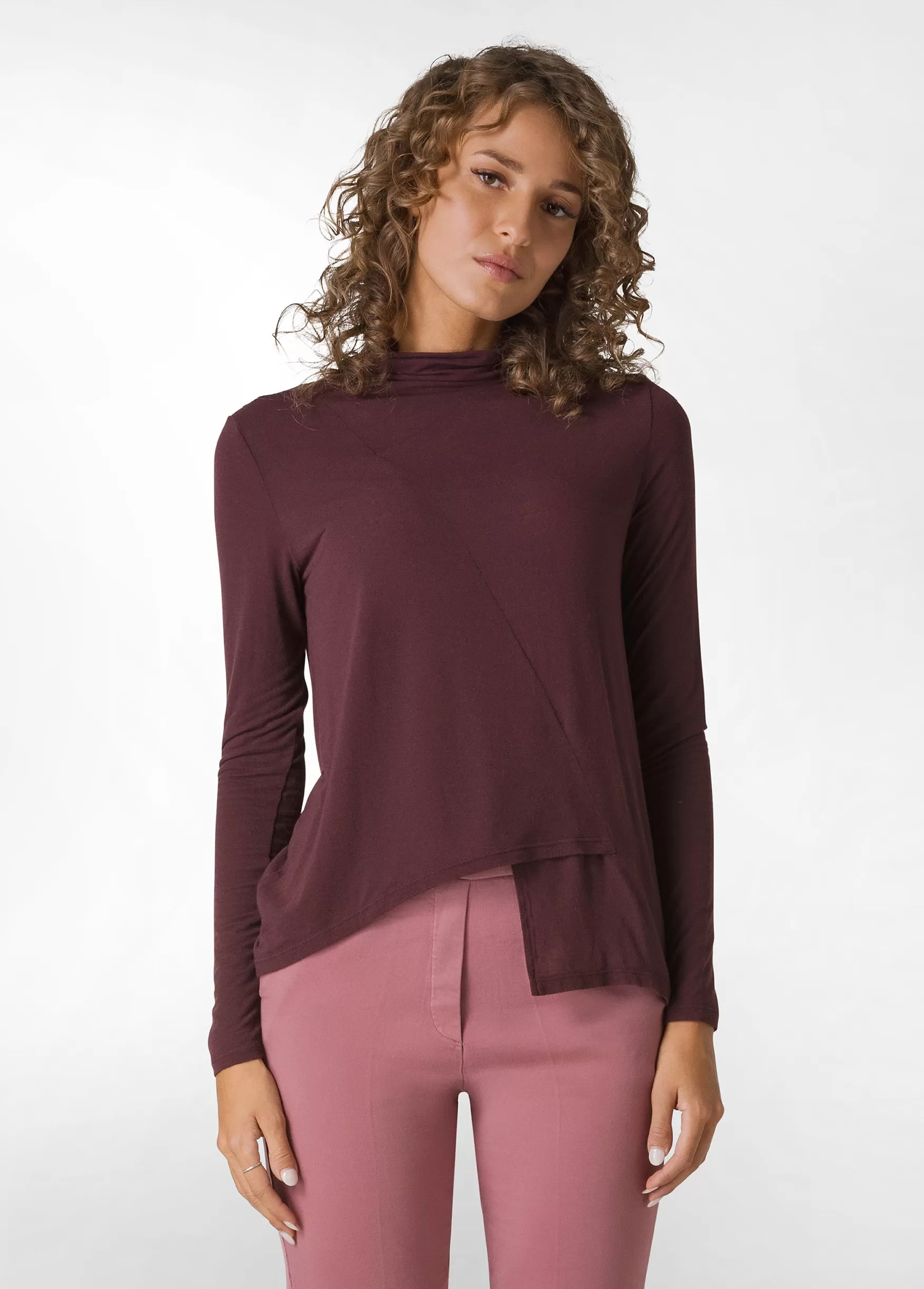 Cheap DEHA Wooly High Neck T-Shirt Red Tibetan Red