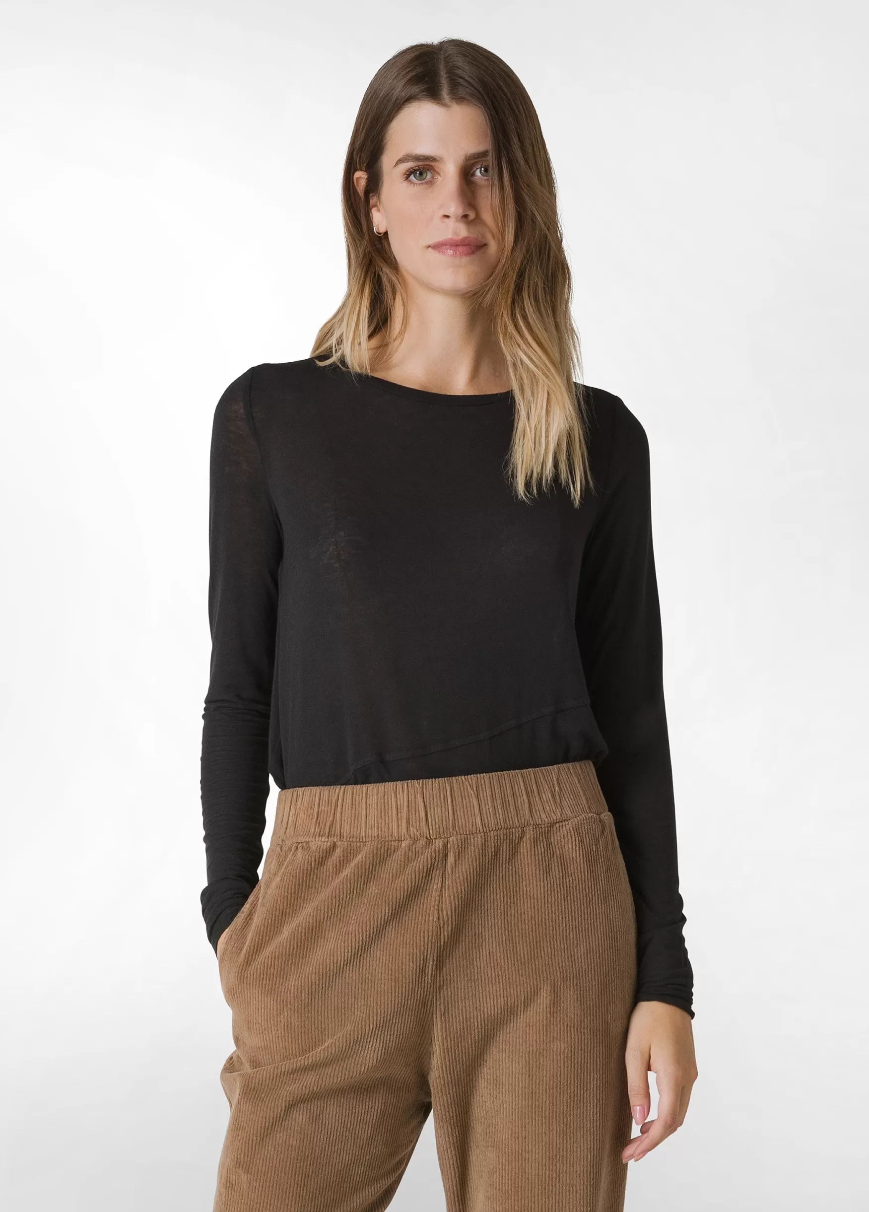 New DEHA Wooly Long Sleeve T-Shirt Black