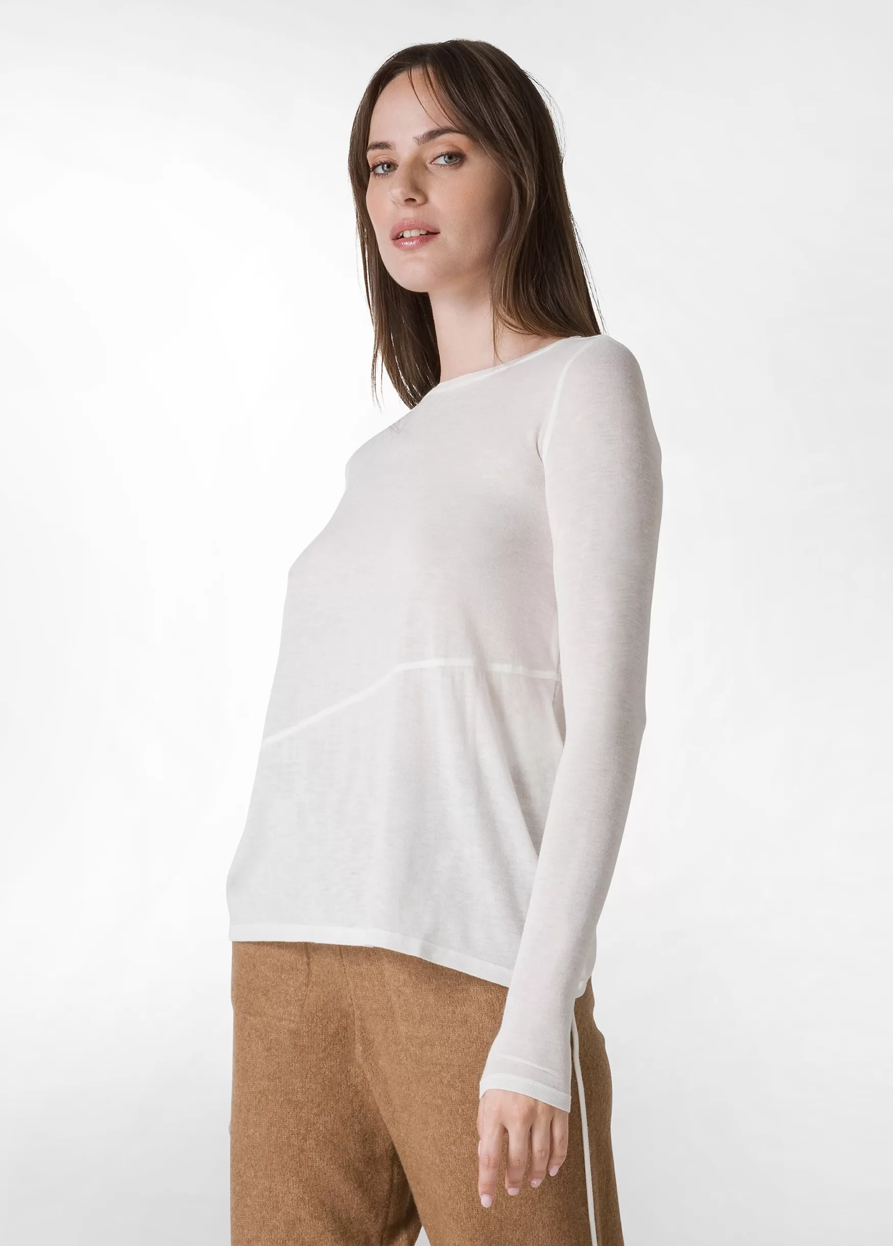 Best DEHA Wooly Long Sleeve T-Shirt White Milk White