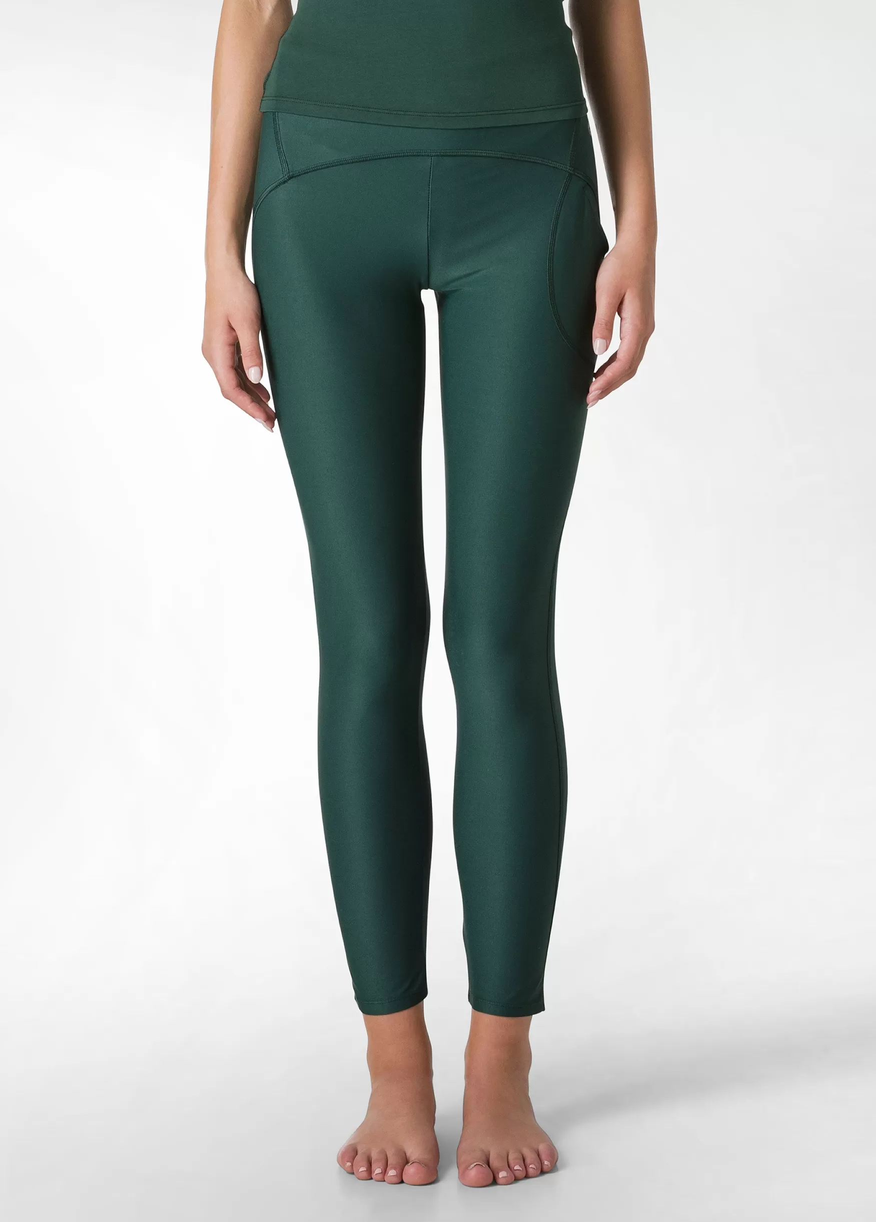 Fashion DEHA Yoga Soft Touch Leggings With Pocket Green Forest Green